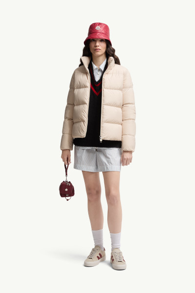 Light Beige Mauzun Short Down Jacket - Short Down Jackets