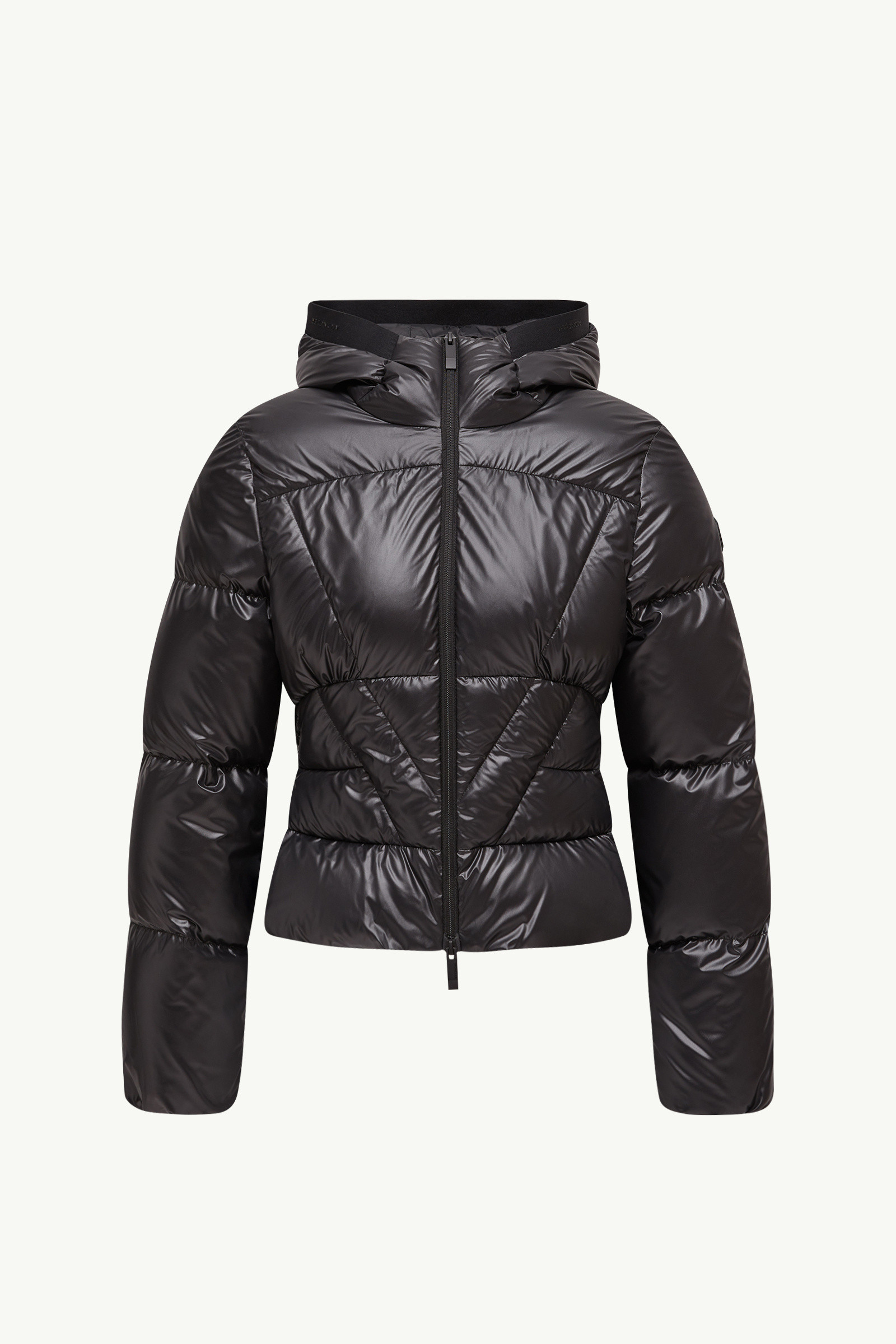 ダウンジャケット・コート MONCLER FW25 Moncler Coats Black (K20931A00092 597YF999) Black Wineck Hooded Geometric-Quilted Short Down Jacket