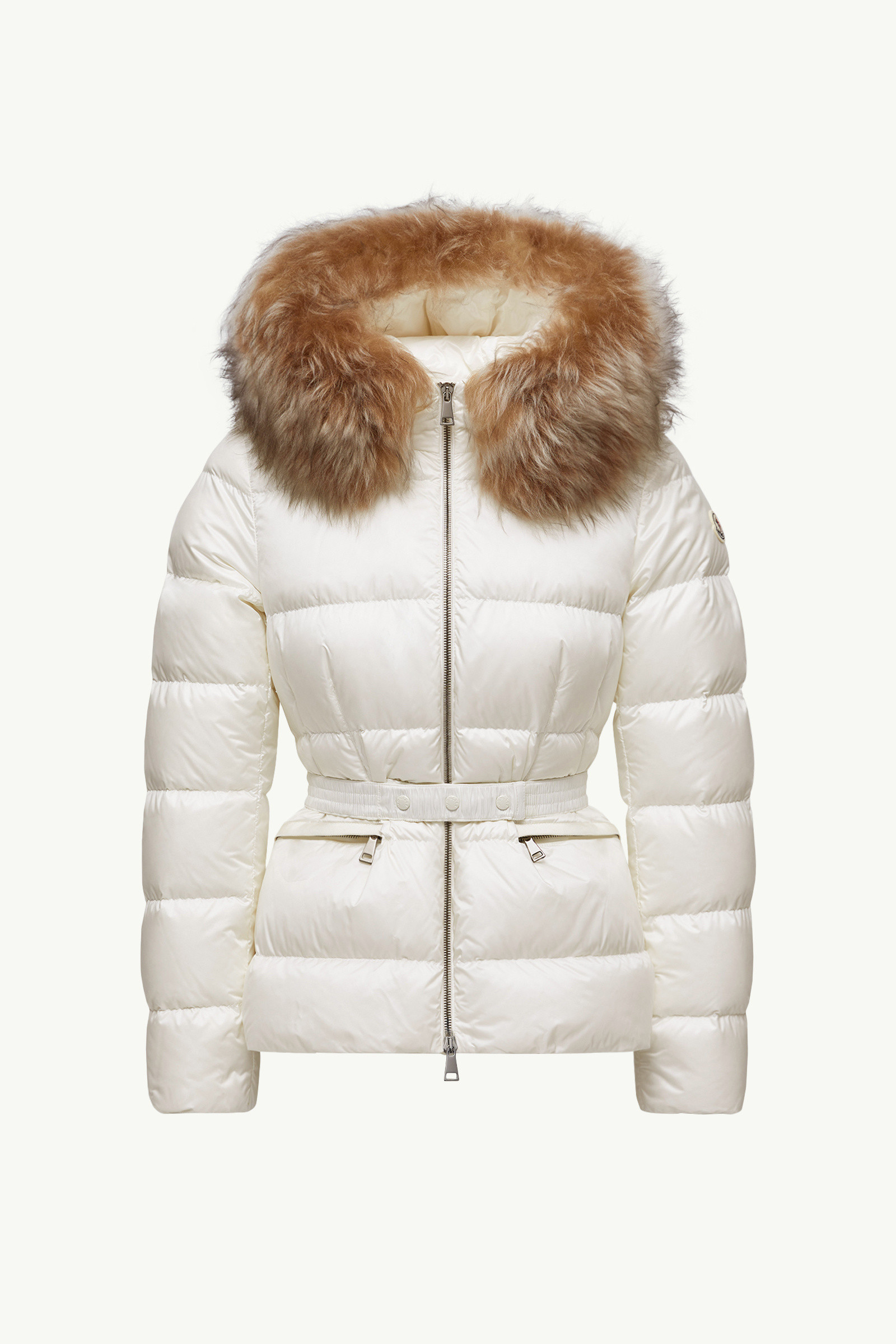 ジャケット MONCLER Woman Jacket White K10981A00019597X6 04A Elegant Cinched Down Jacket - Moncler | WE IN STYLE