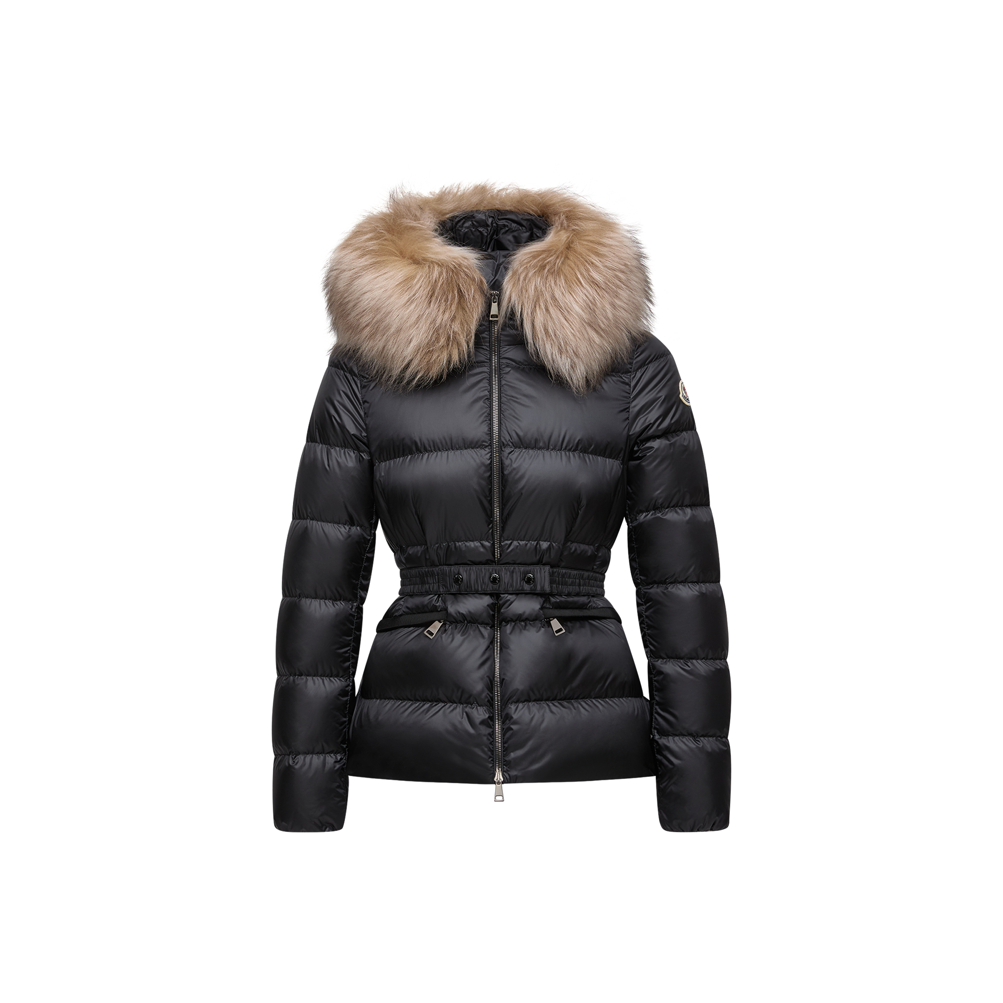 Moncler Boed Shearling-trimmed Down Jacket In Black