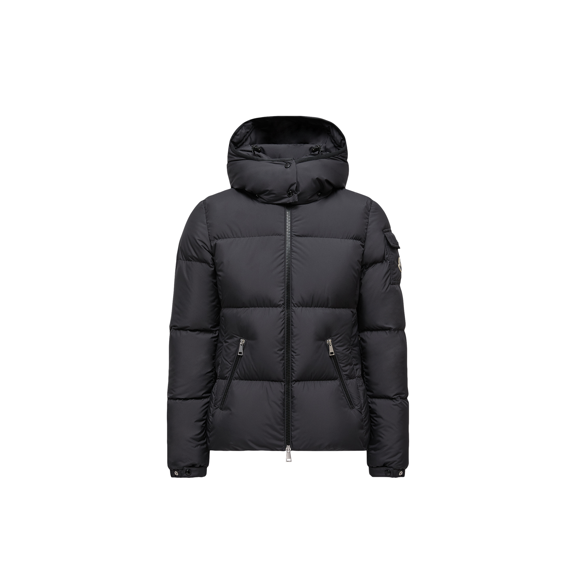 Moncler Fourmines Hooded Short Down Jacket Black