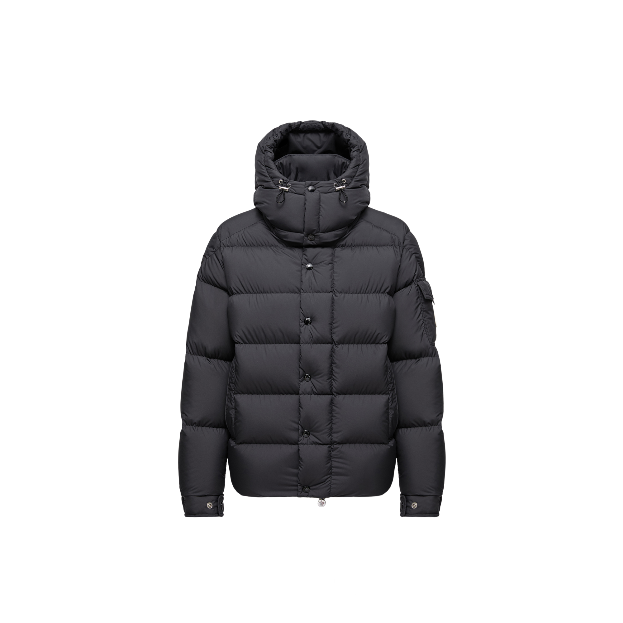 Moncler Maya 70 Hooded Short Down Jacket Black