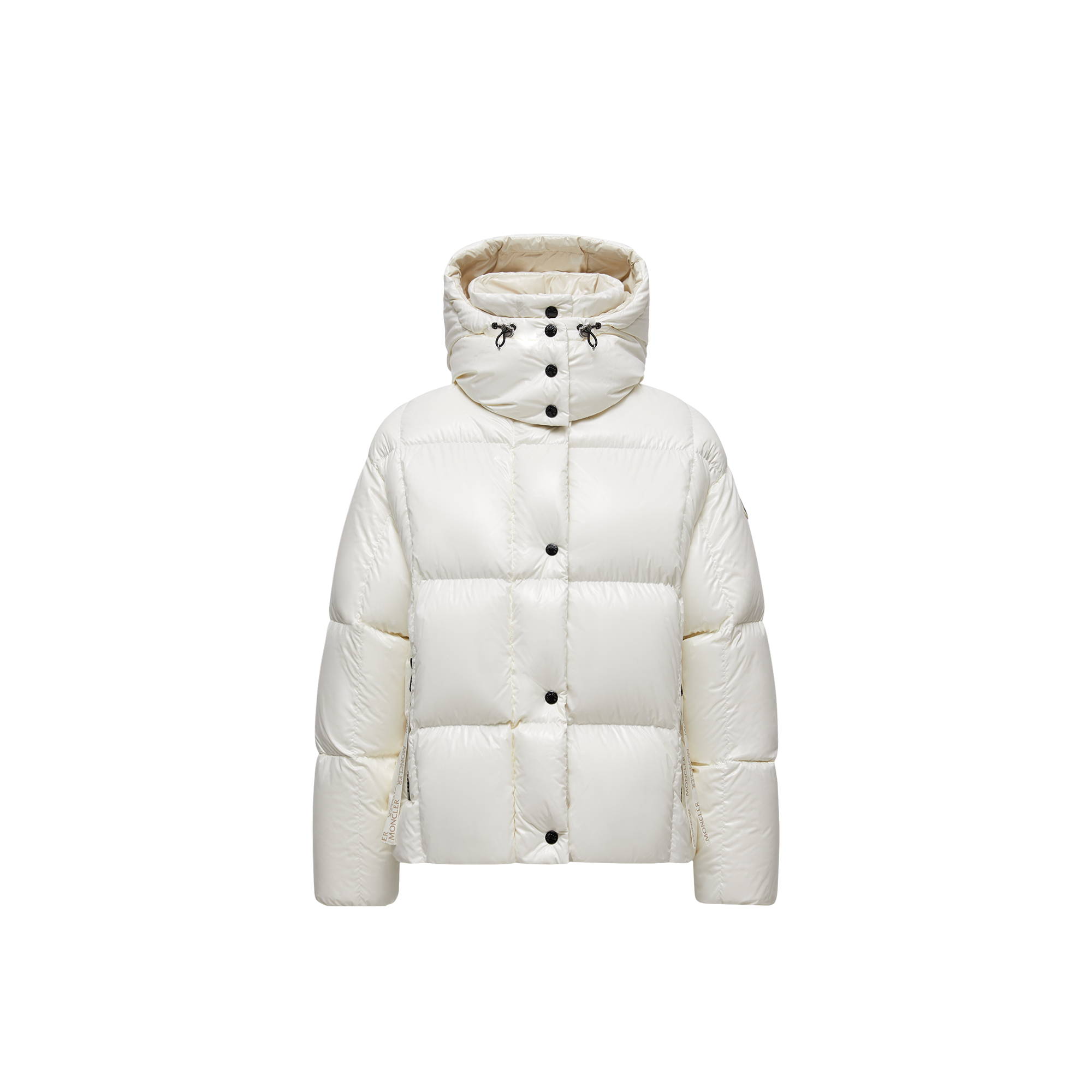Moncler Parana Hooded Short Down Jacket White