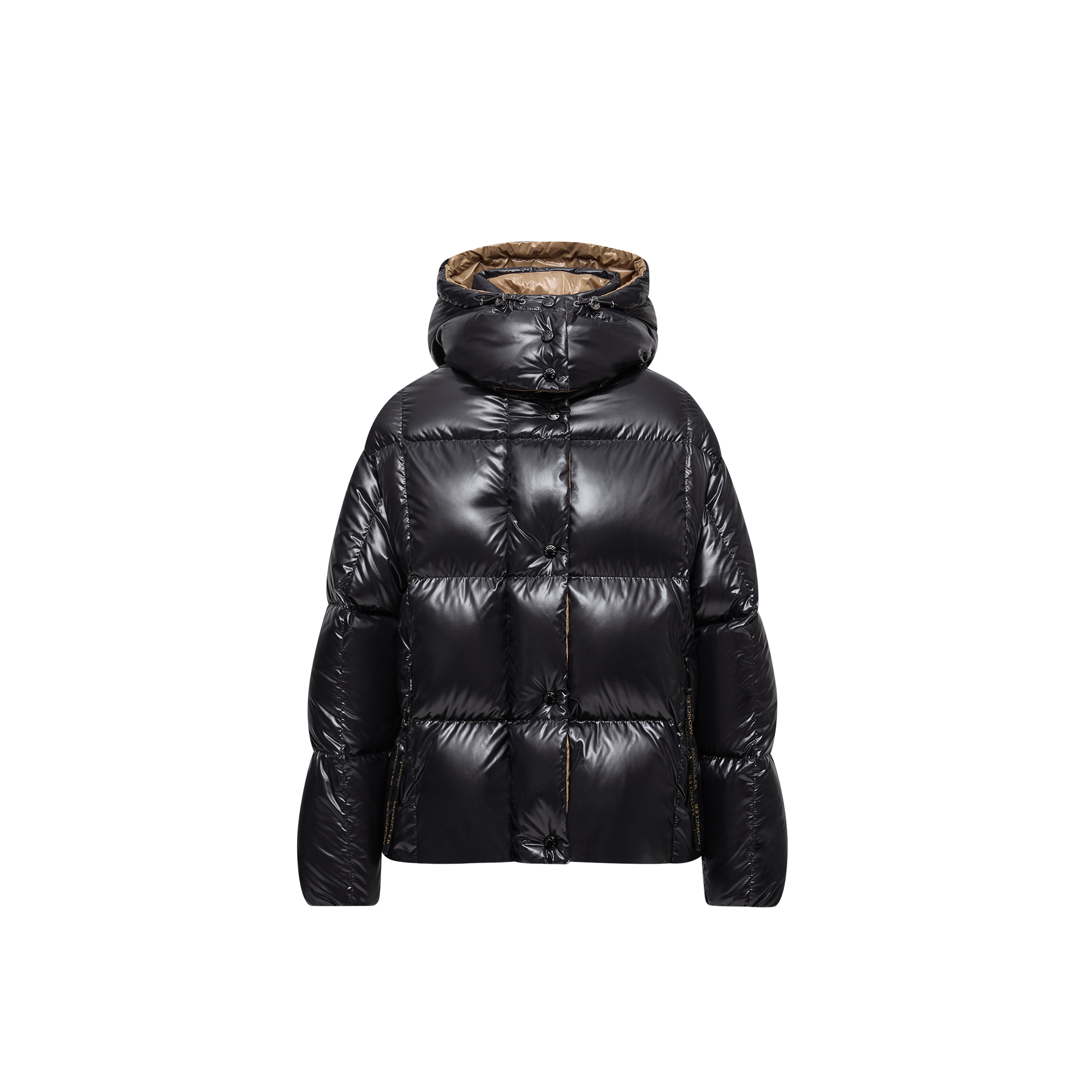 Moncler Parana Hooded Short Down Jacket Black