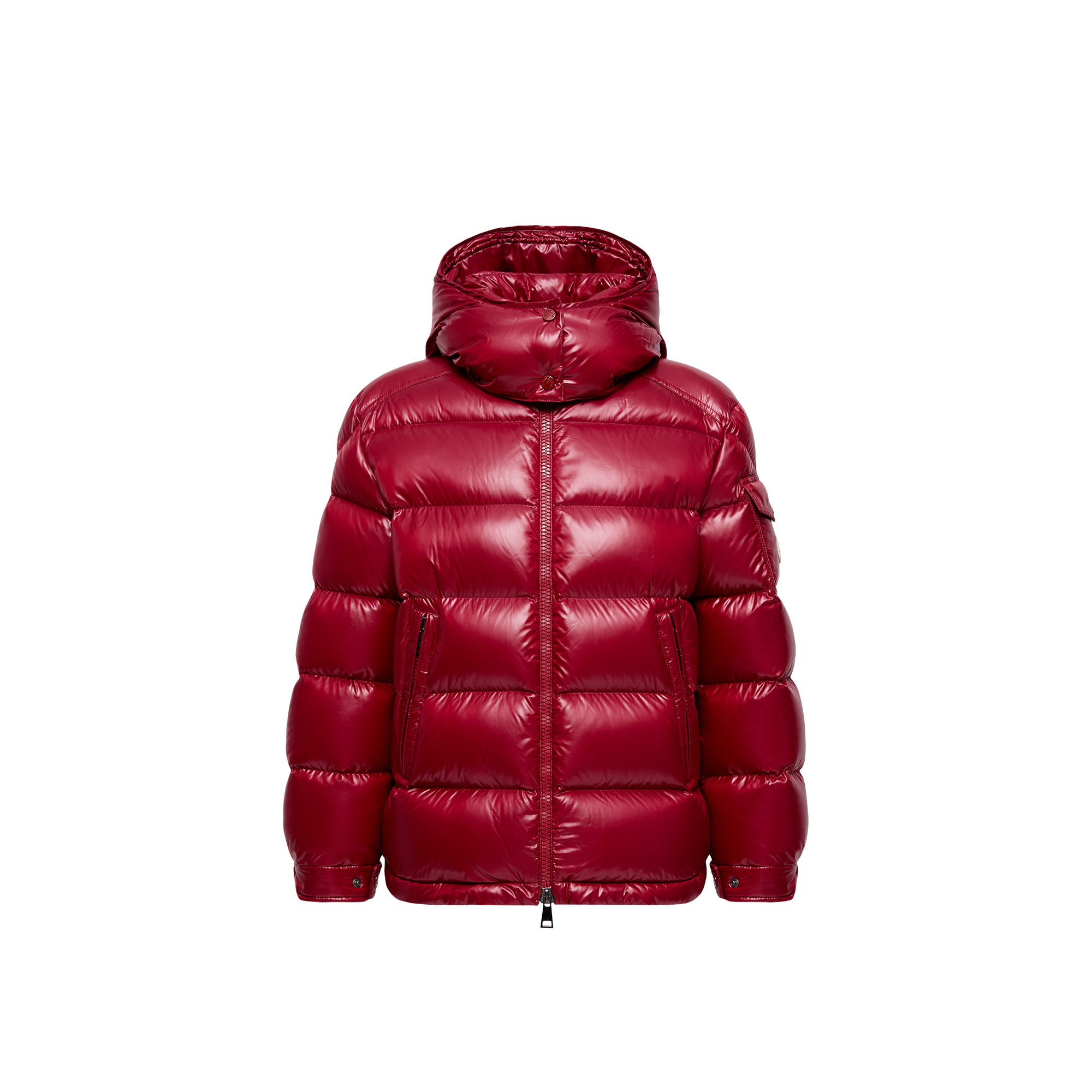 Moncler Maire Short Down Jacket With Hood In Red