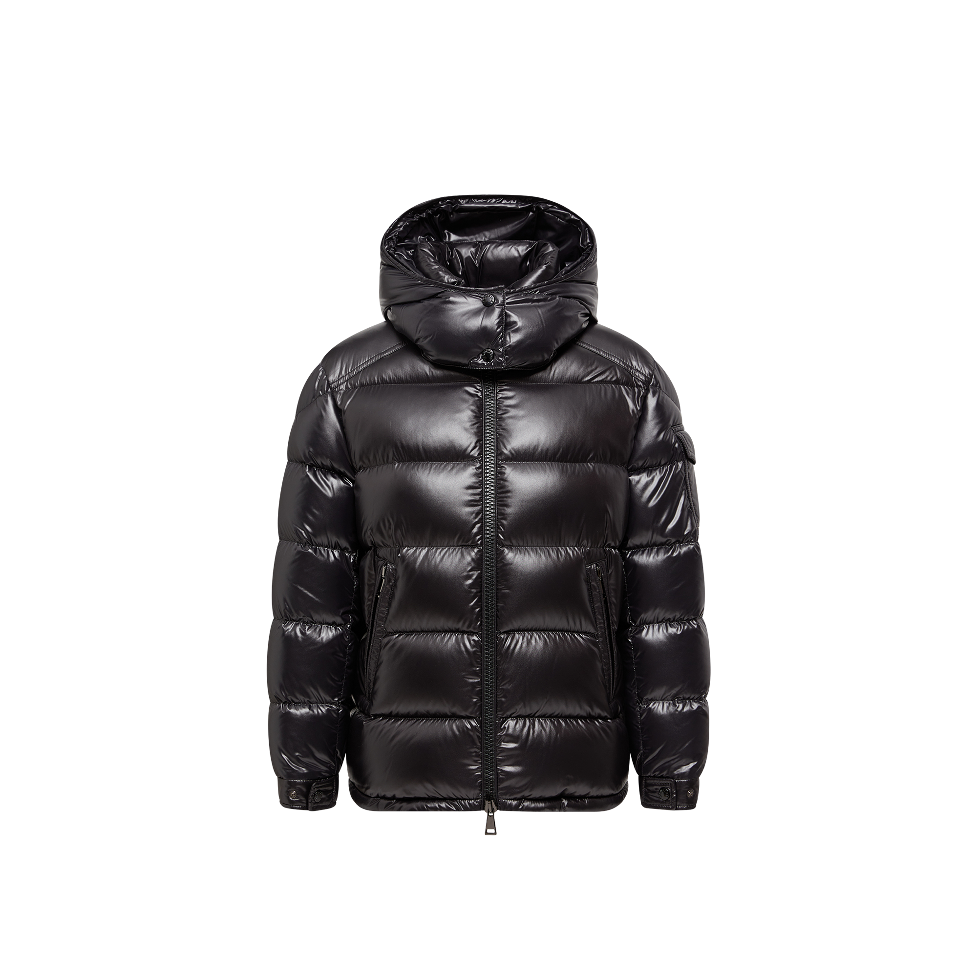 Moncler Maire Hooded Short Down Jacket Black