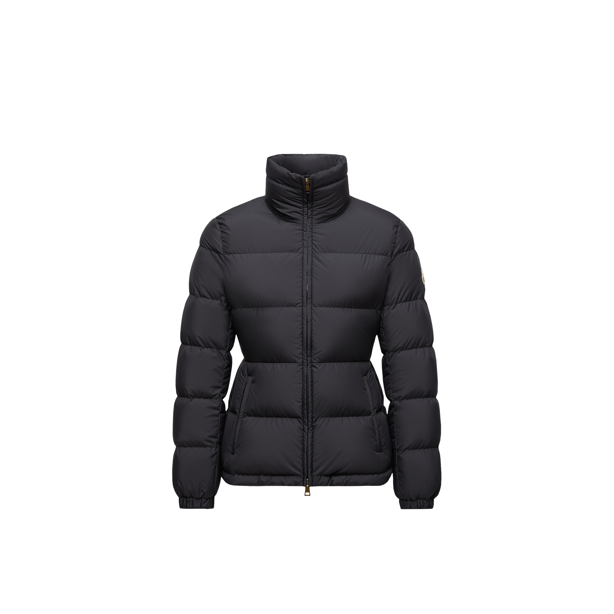 Moncler Agneux Square-quilted Hooded Short Down Jacket In Black