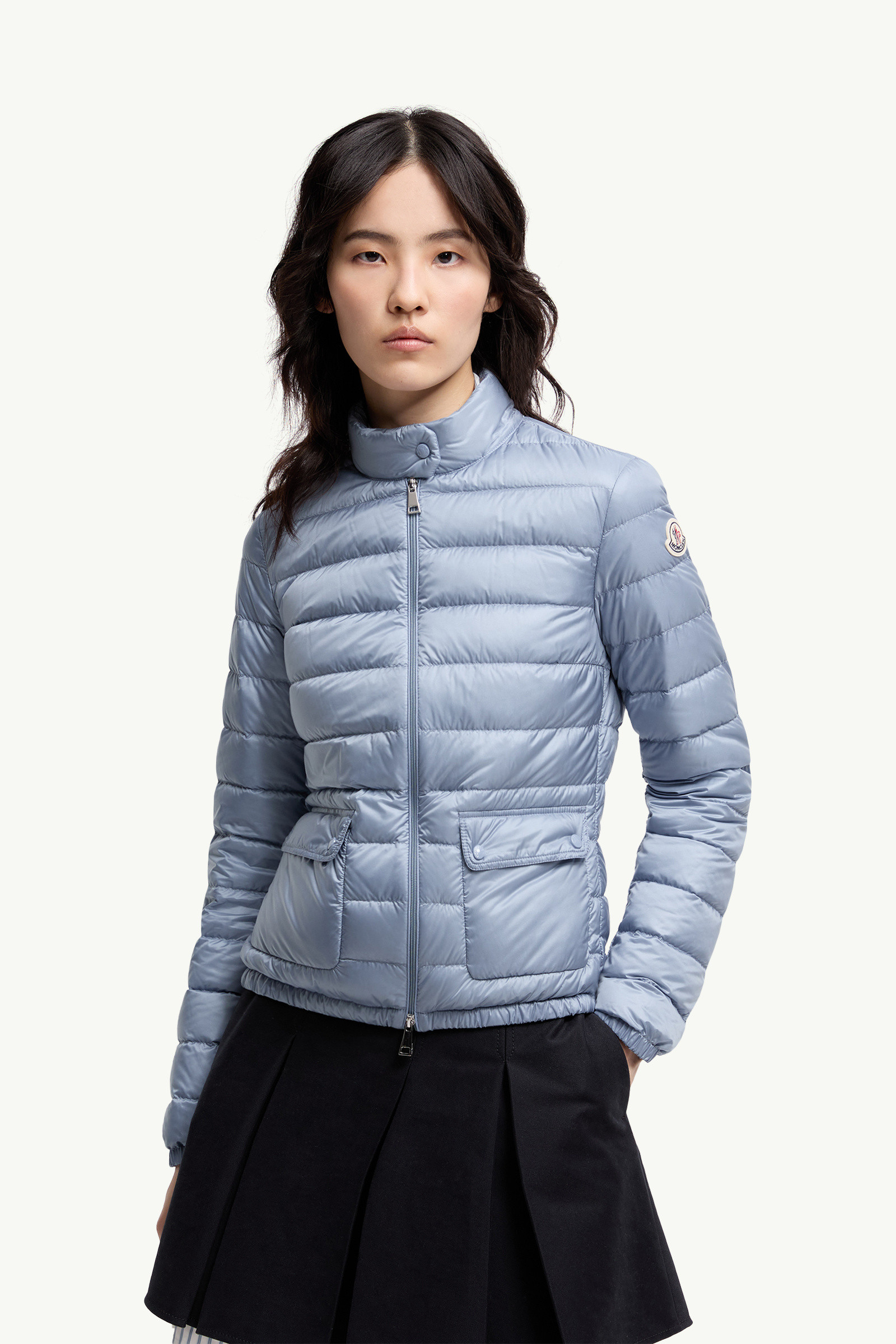 Light Blue Lans Packable Short Down Jacket - Short Down
