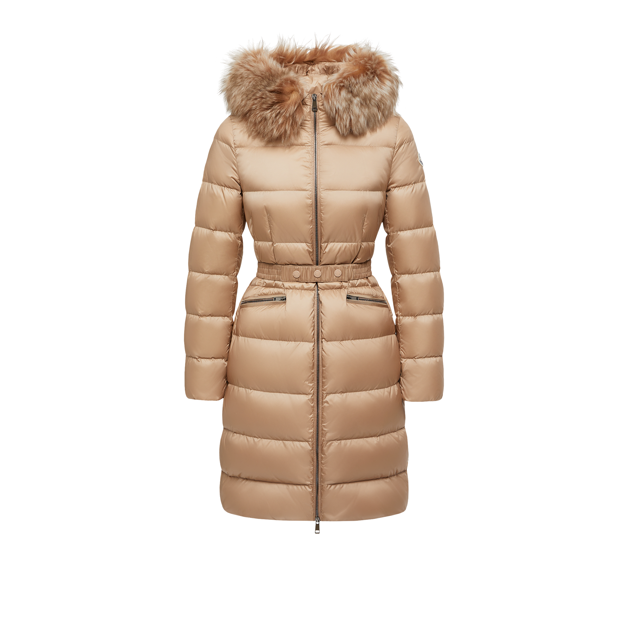 Moncler Doudoune Longue À Capuche Bordée De Shearling Boedic