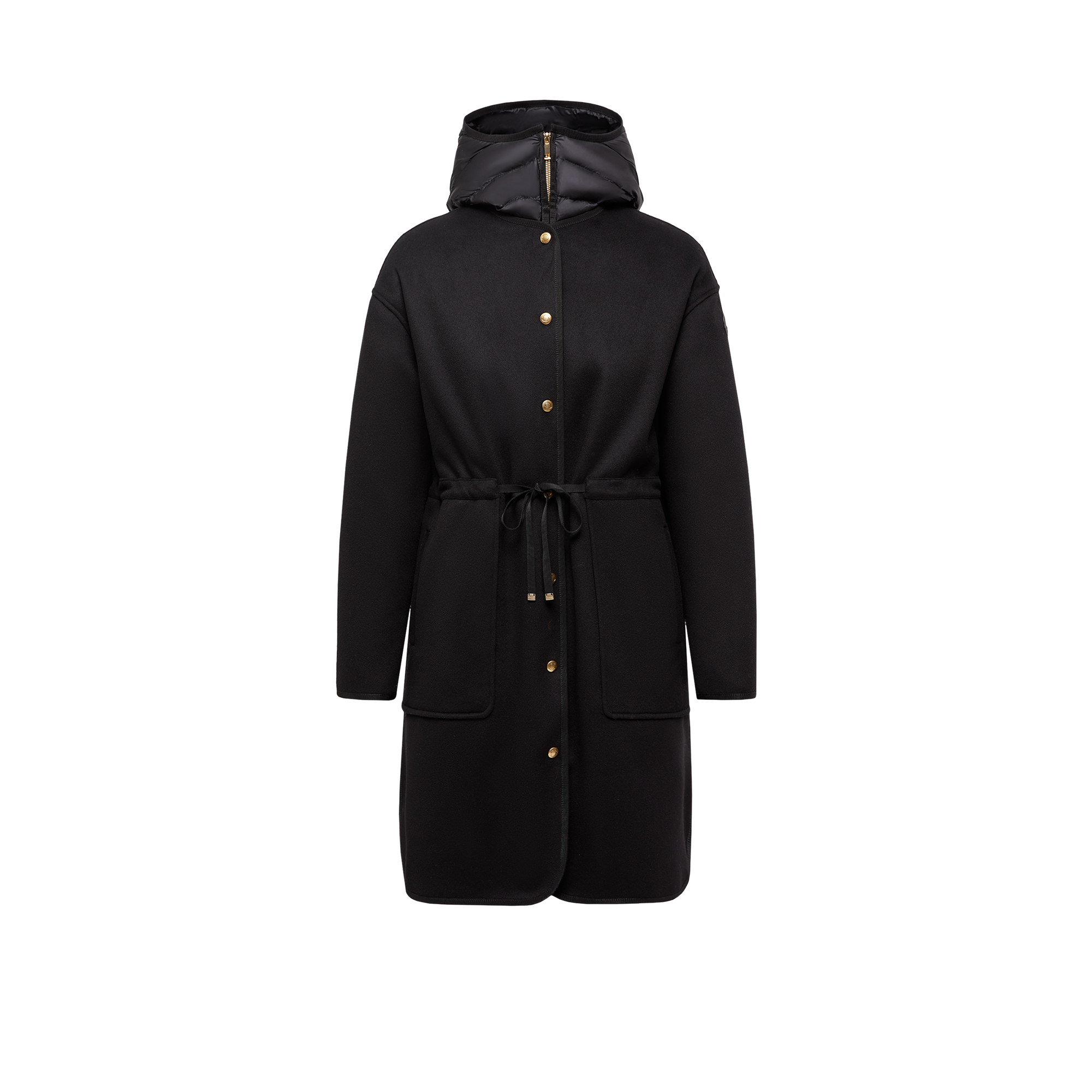 Moncler Doudoune Longue 3-en-1 En Laine Et Cachemire Bonreposse In Black