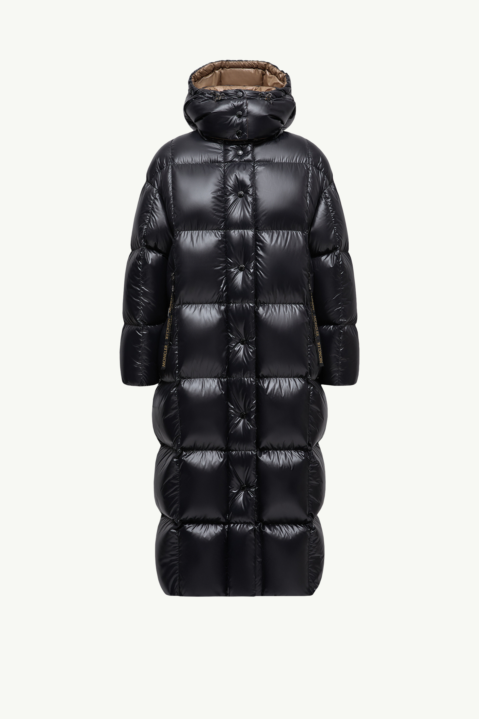 Black Parnaiba Hooded Long Down Jacket - Long Jackets