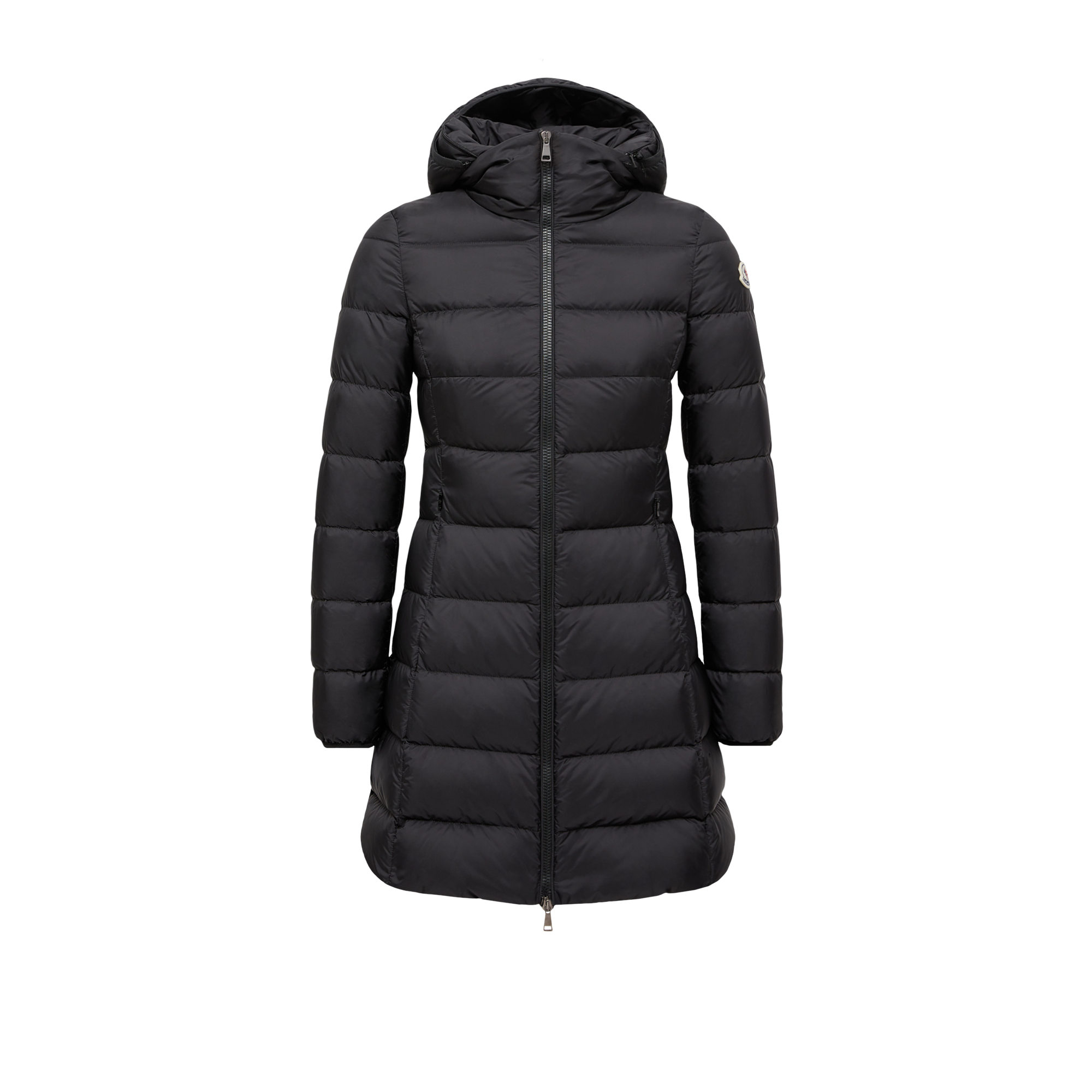 Moncler Gie Hooded Long Down Jacket Black