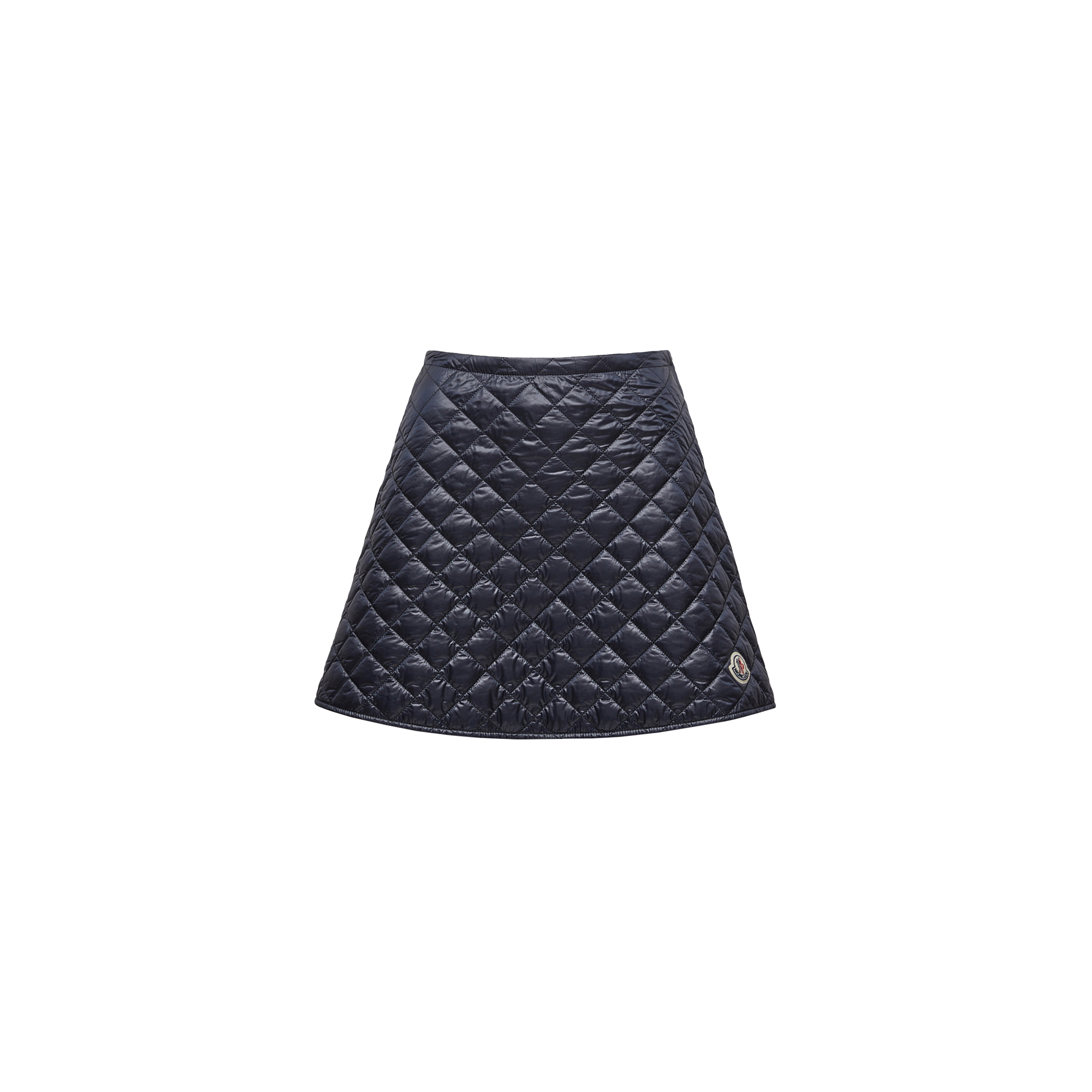 Moncler Quilted Mini Skirt With Wallet Closure In Blue