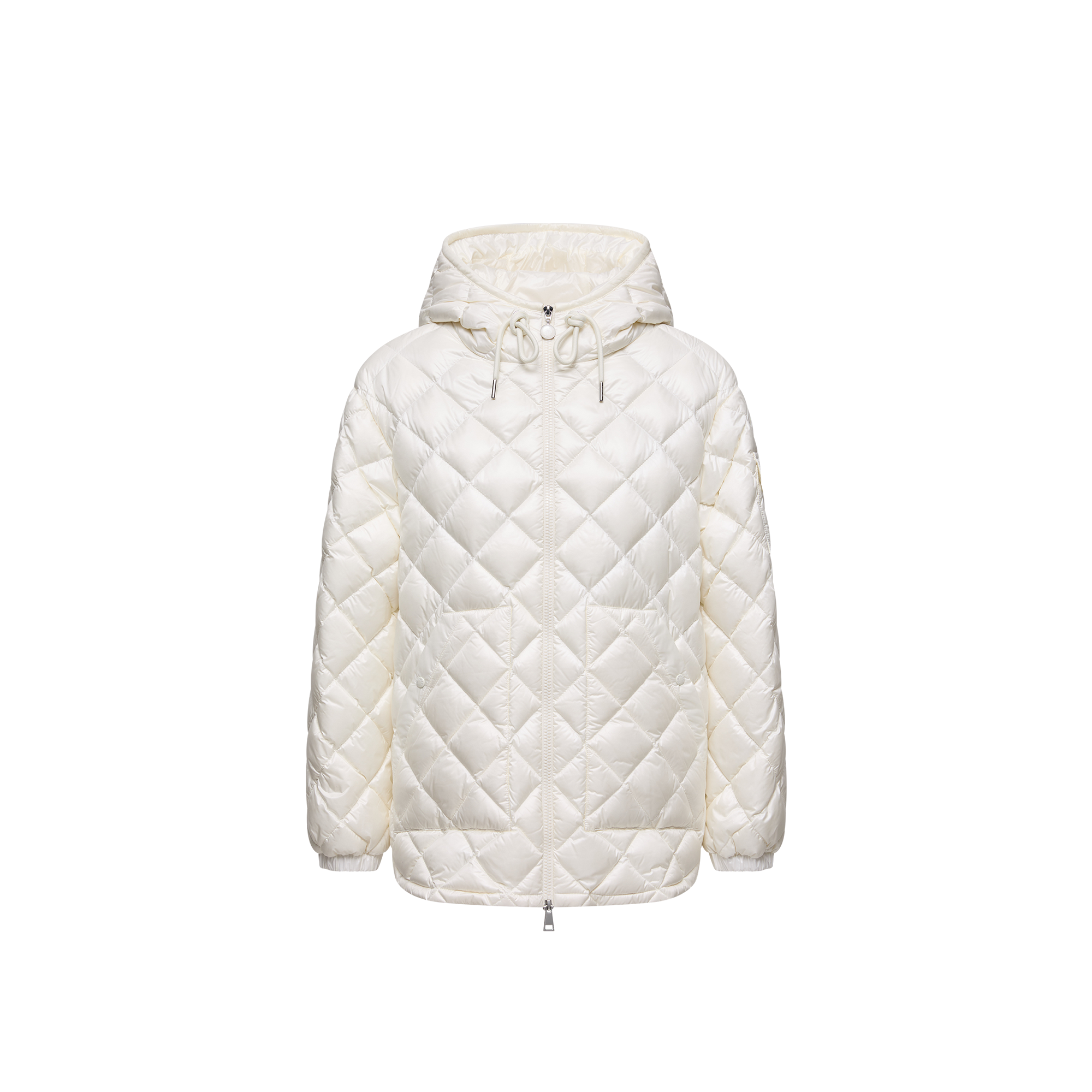 Moncler Doudoune Courte À Capuche Et Matelassage En Losange