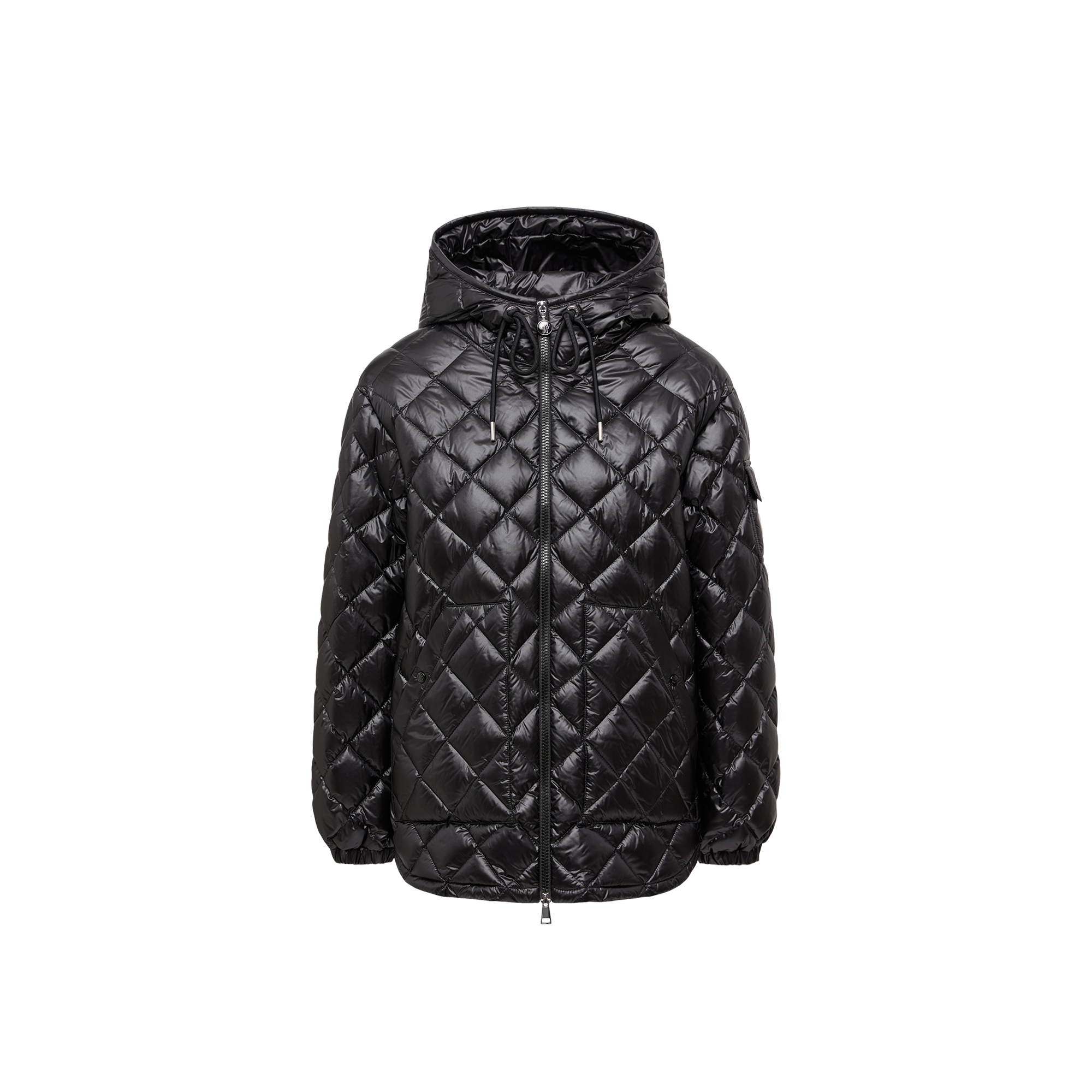 Moncler Doudoune Courte À Capuche Et Matelassage En Losange