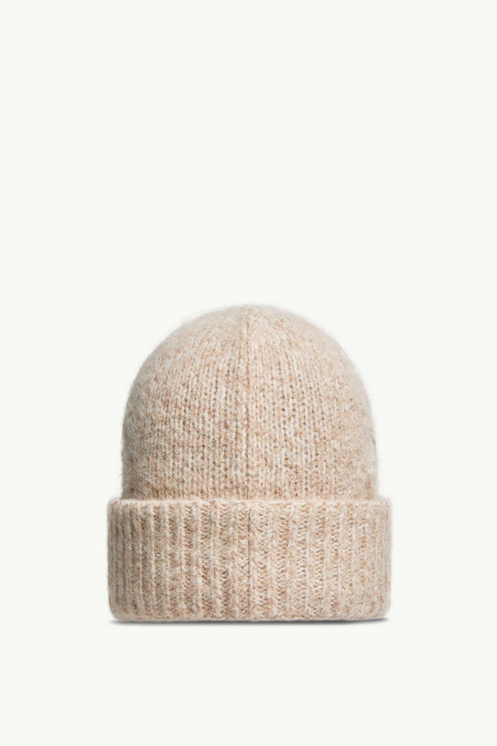 MONCLER ベージュ ニット帽 ファー付き MONCLER（モンクレール） 【並行輸入品】モンクレール ニット帽