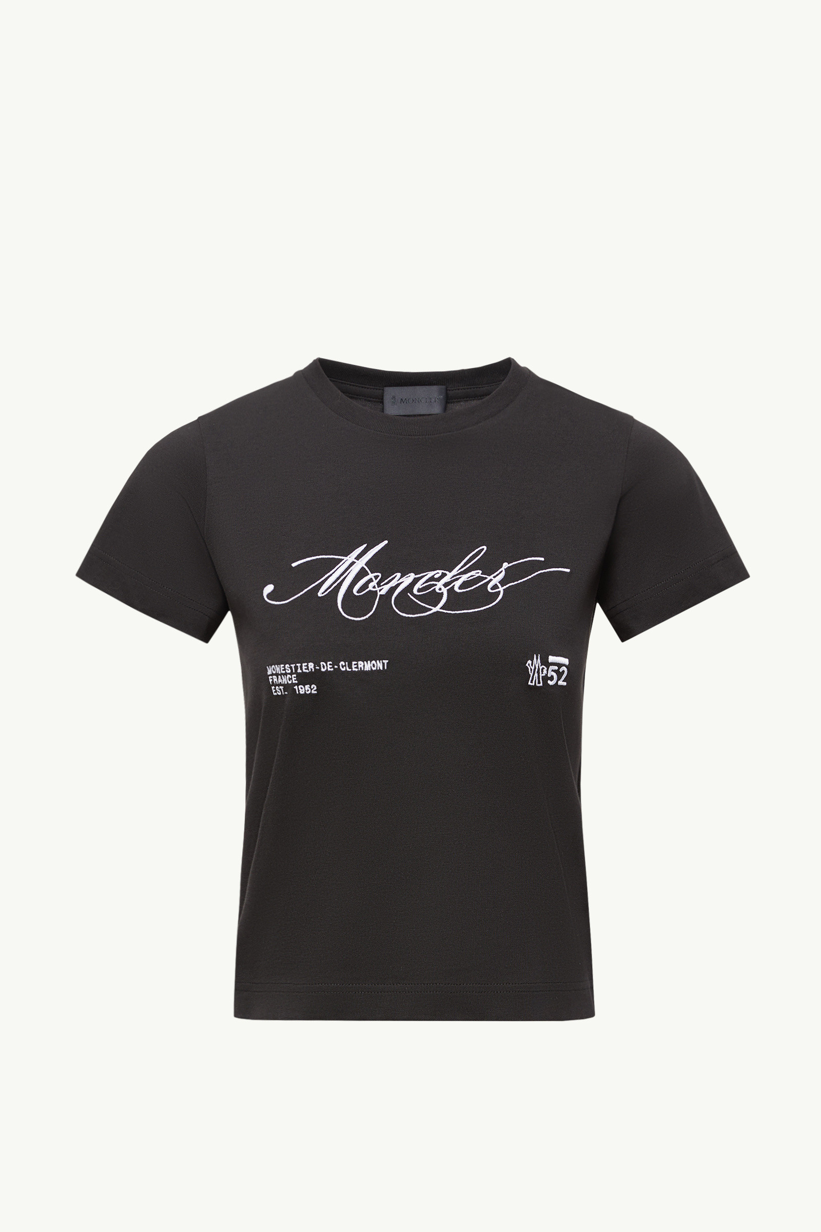 【MONCLER】BEADED LOGO T-SHIRT●K20938C0001989AIJ034 Moncler kid's cotton T-shirt with applied logo
