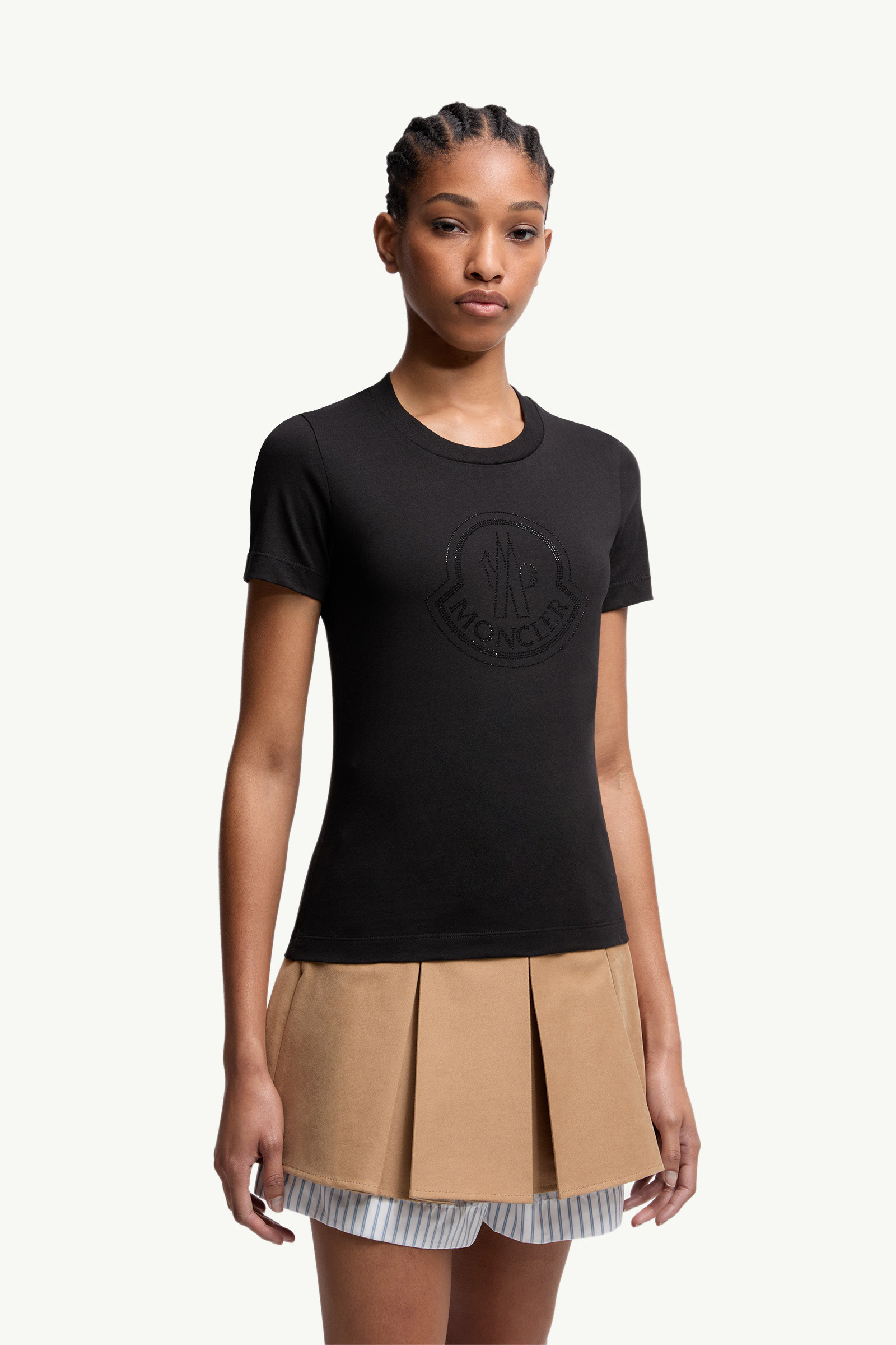 Tシャツ・カットソー MONCLER Woman Polo Shirt Black K10938A00004899TW 999 ブラック Tシャツ : トップ&Tシャツ 向けの レディース