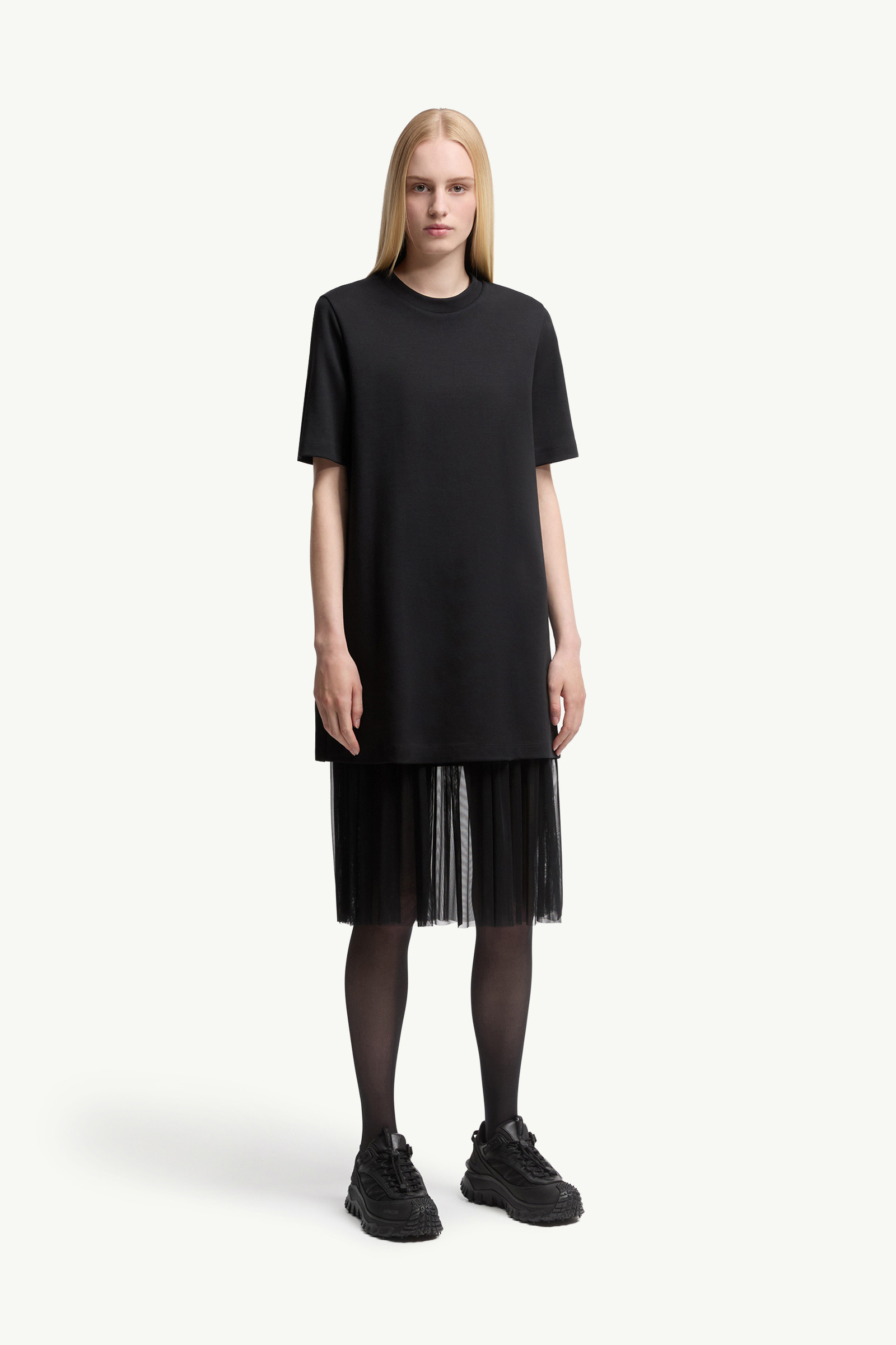 Moncler ドレス Cotton & Tulle Dress 関税込 Black Cotton & Tulle Dress - Dresses for Women | Moncler HK