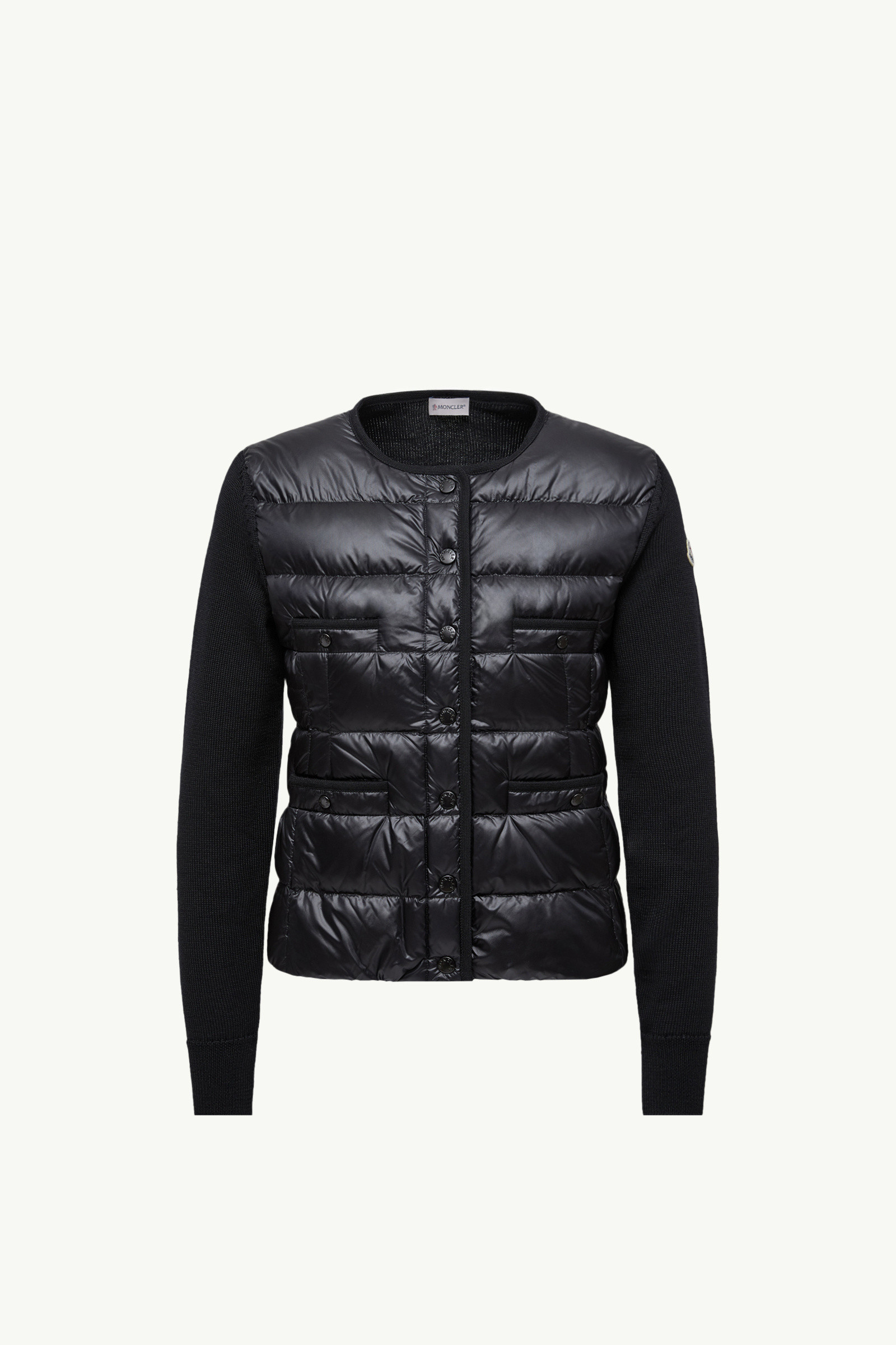 モンクレール　ダウンニットカーディガン 黒　XS MONCLER モンクレール ニットカーディガン ダウン xs