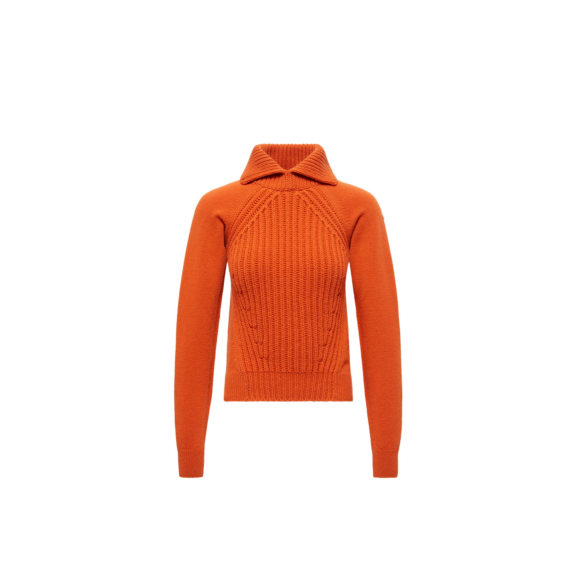 Moncler Wool And Cashmere Turtleneck Sweater In Orange