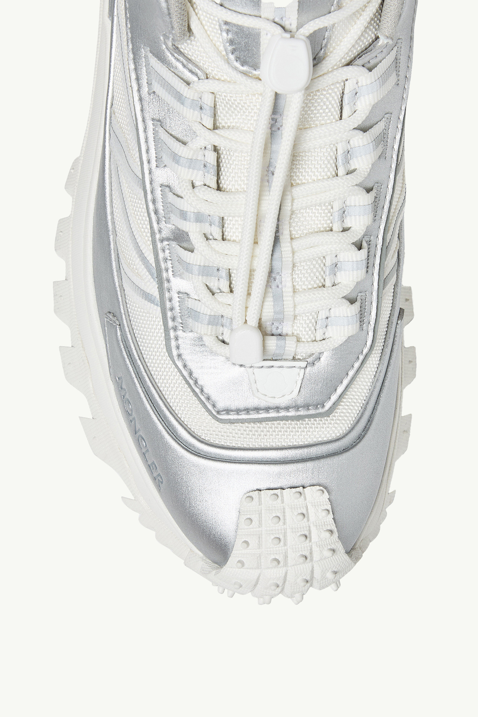 メンズ*MONCLER*TRAILGRIP GTX レザースニーカー シルバー シルバー Trailgrip GTXスニーカー : トレーナー 向けの メンズ
