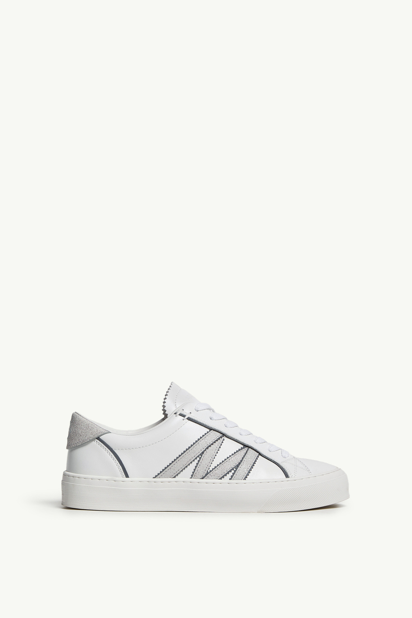 White Monaco2 Leather & Glitter Sneakers - Sneakers for