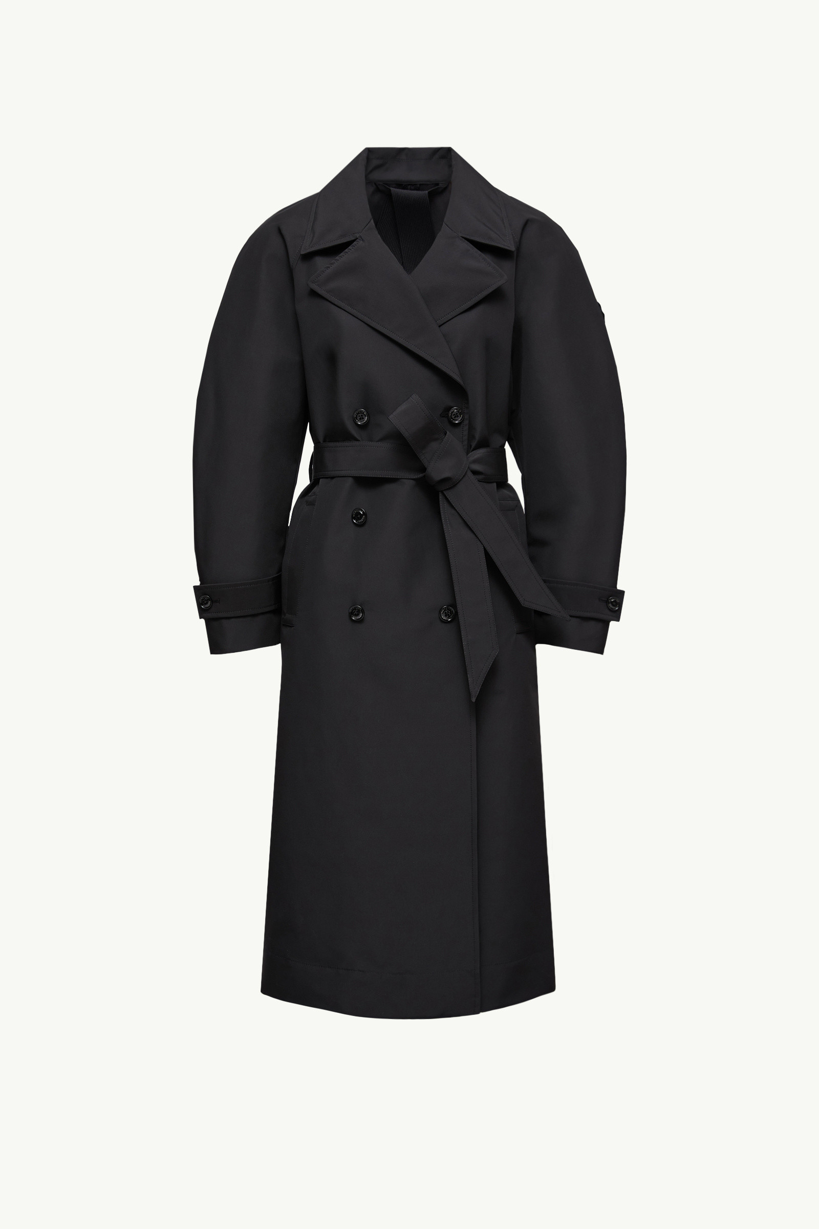 一度着用☆MONCLER NAVIGATORIA 5 ブラック トレンチコート モンクレール MONCLER コート ブラック レディース MONCLER
