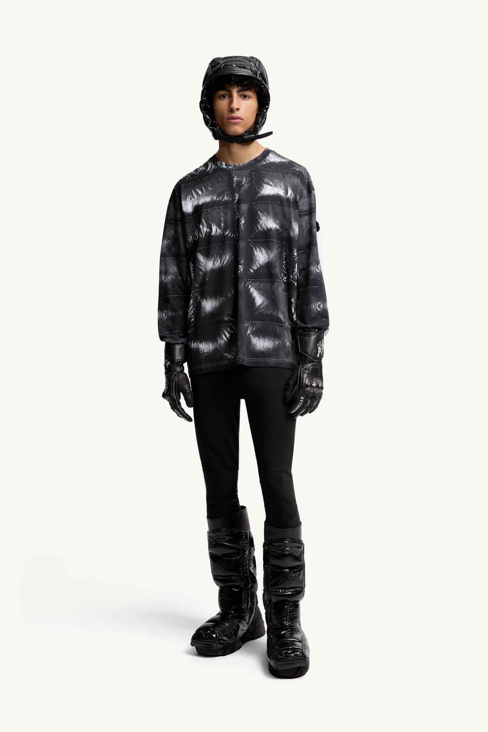 MONCLER 裾レース ノースリーブ ポロ カットソー XL ブラック K20931A00083597Z8999_1