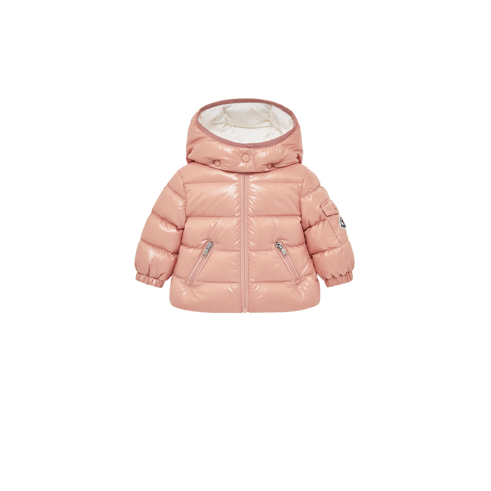MONCLER ENFANT Bady Hooded Down Jacket, Girl, Pink, Size: 12/18M