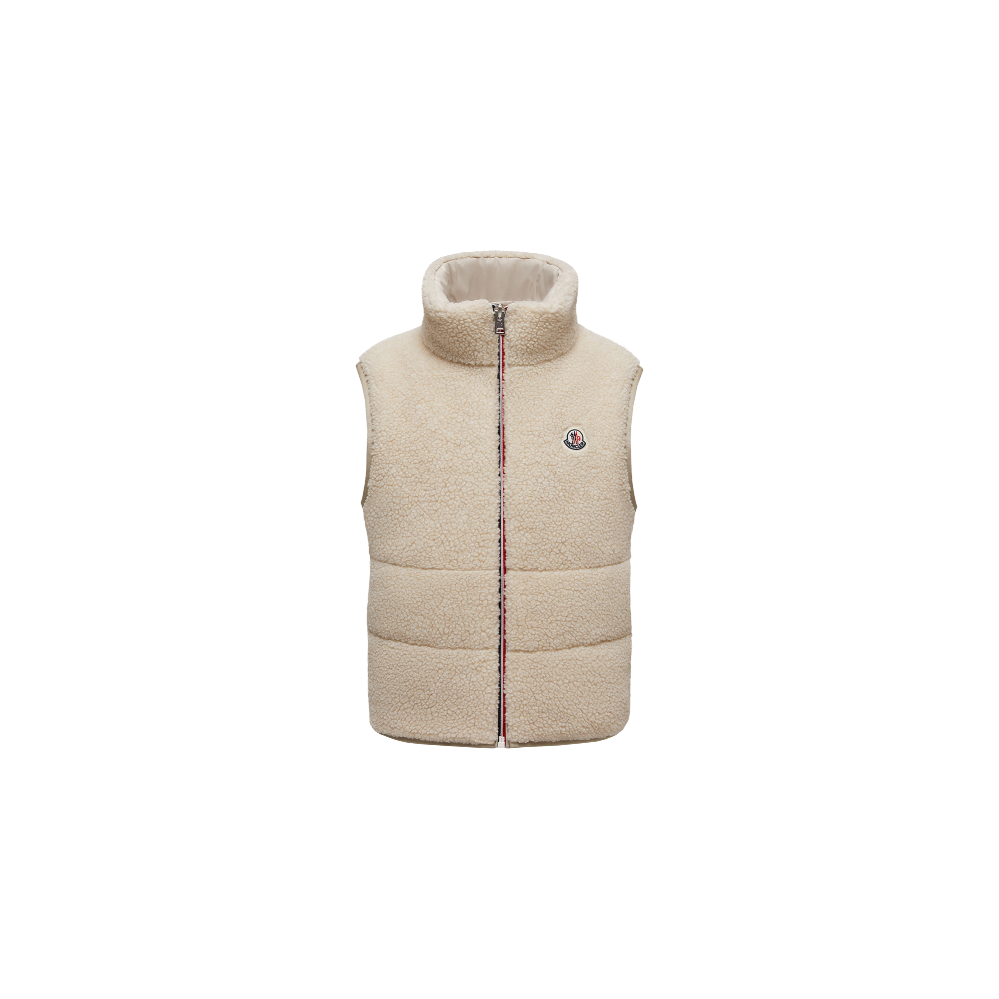 Moncler Gilet Matelassé Tib En Teddy In Neutral