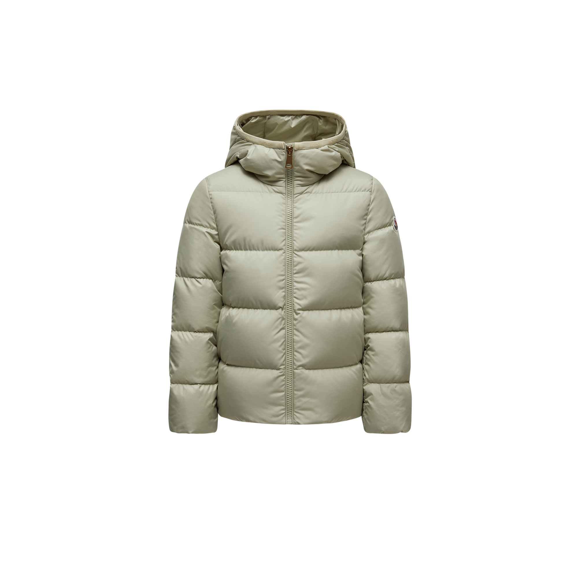 MONCLER ENFANT Beulah Hooded Down Jacket, Girl, Green, Size: 4Y