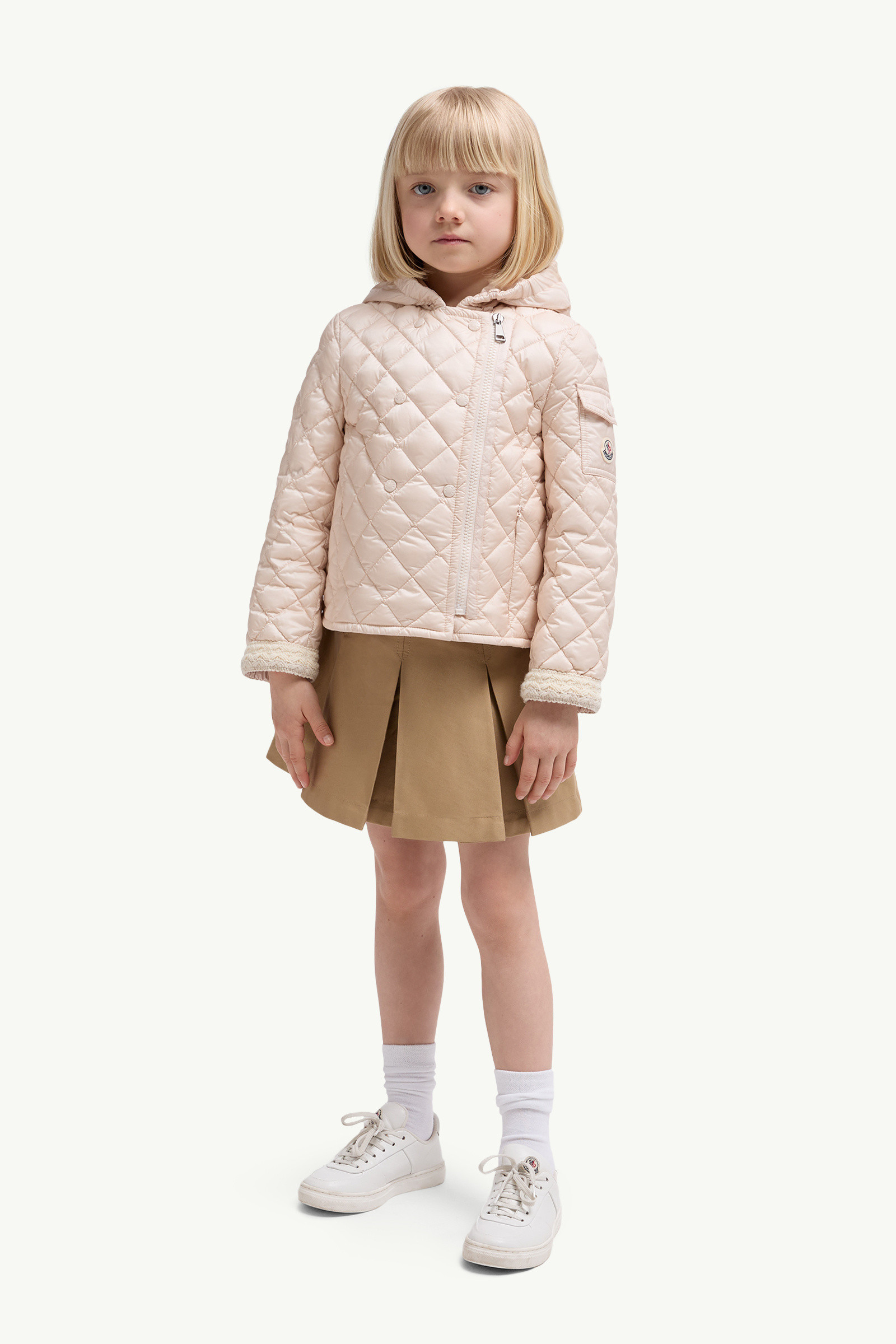 ◆軽い着心地◆ Moncler Corbelin Light Pink Corbelin Diamond-Quilted Hooded Down Jacket