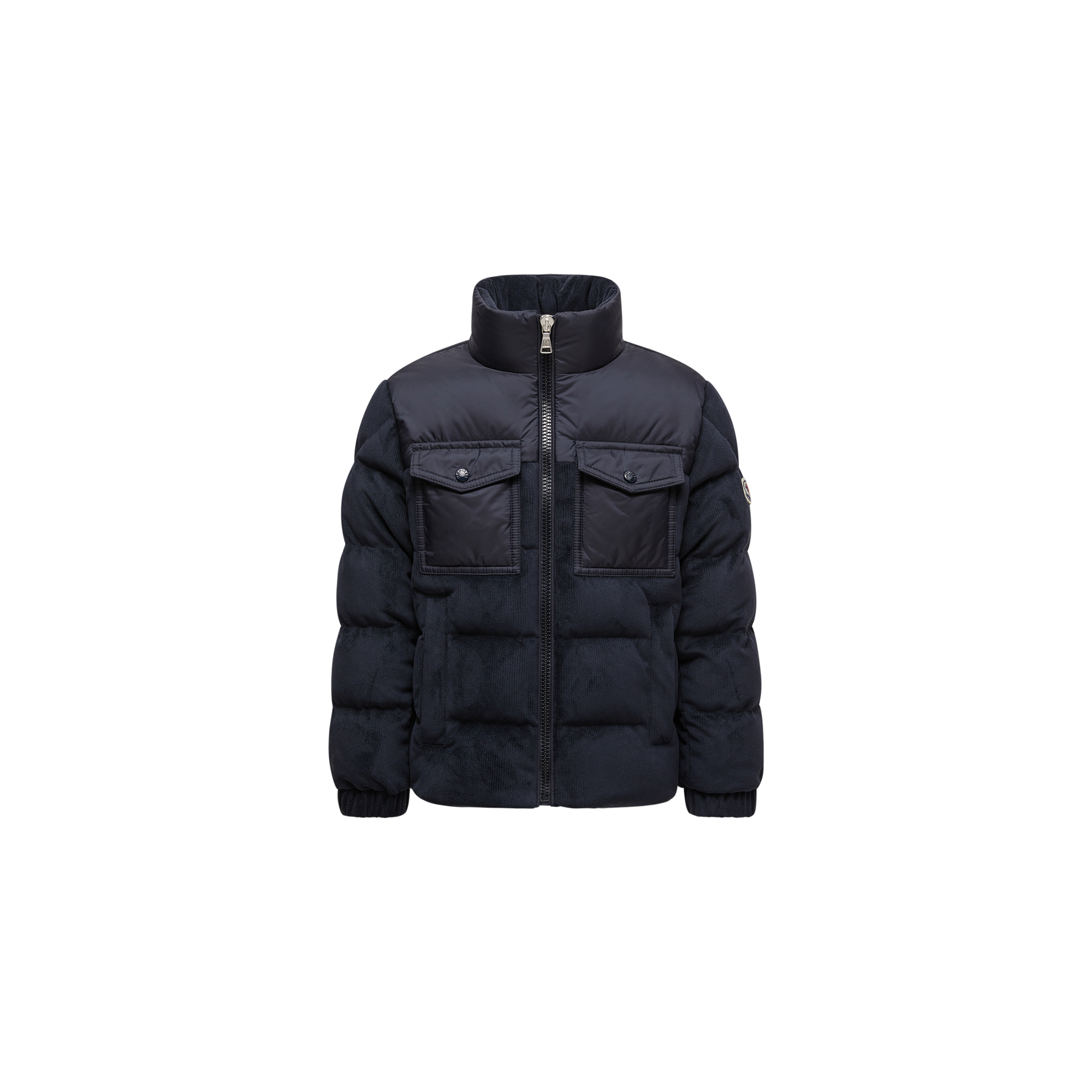 Moncler Doudoune En Velours Camul In Blue