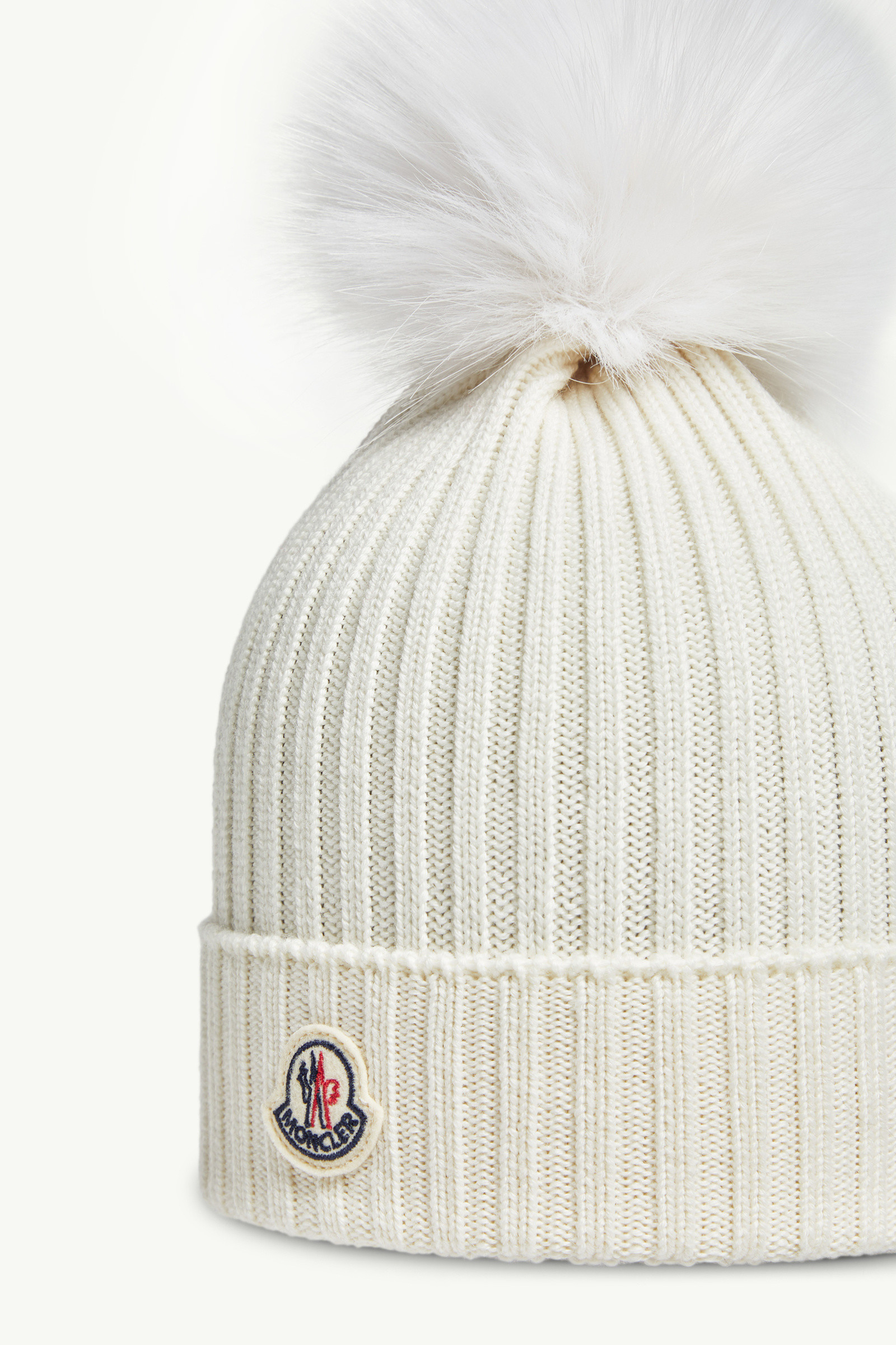 新品未使用品 MONCLER モンクレール ニット帽 ホワイト