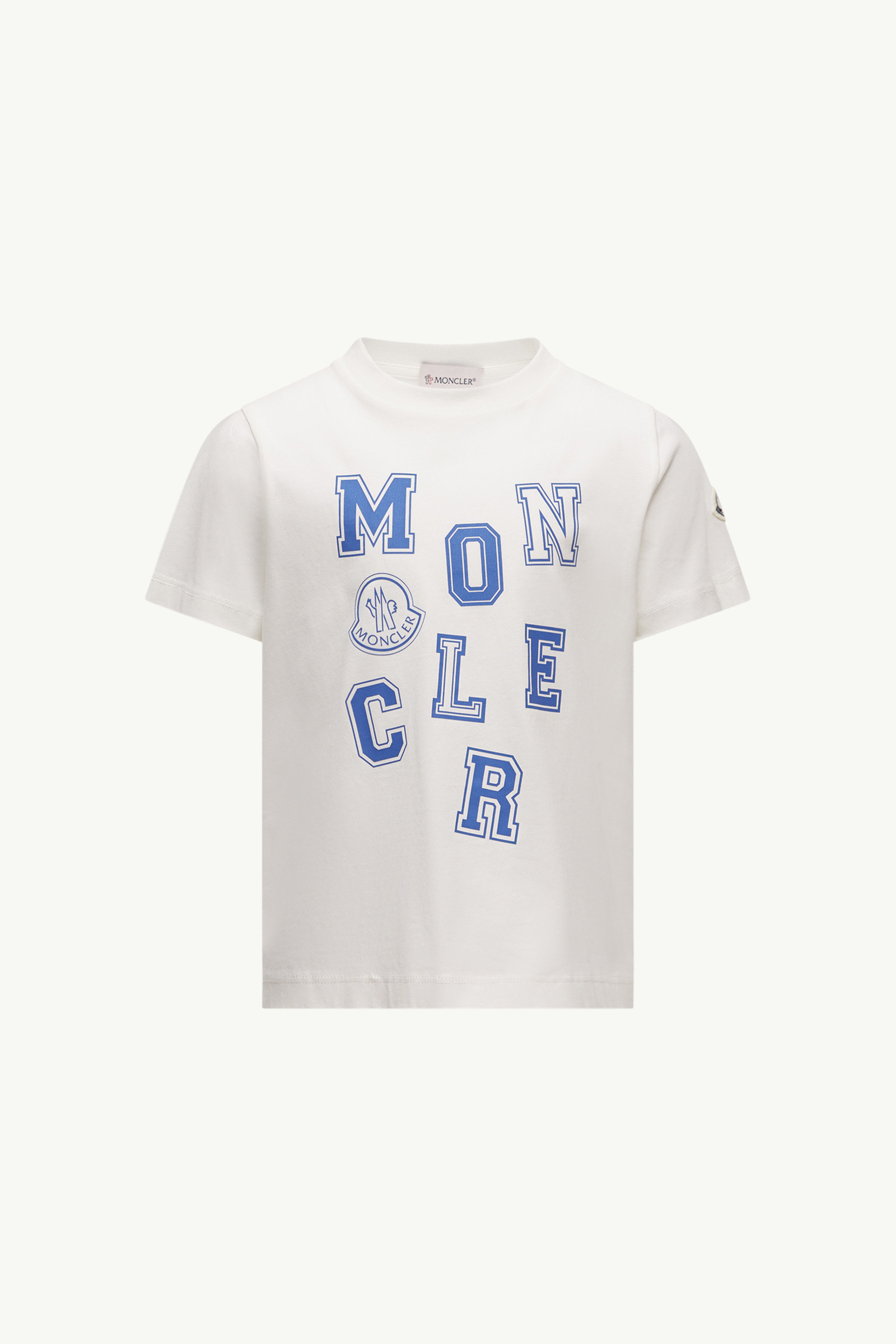 トップス MONCLER KIDS T-SHIRT Moncler Enfant logo-patch T-shirt | White | FARFETCH