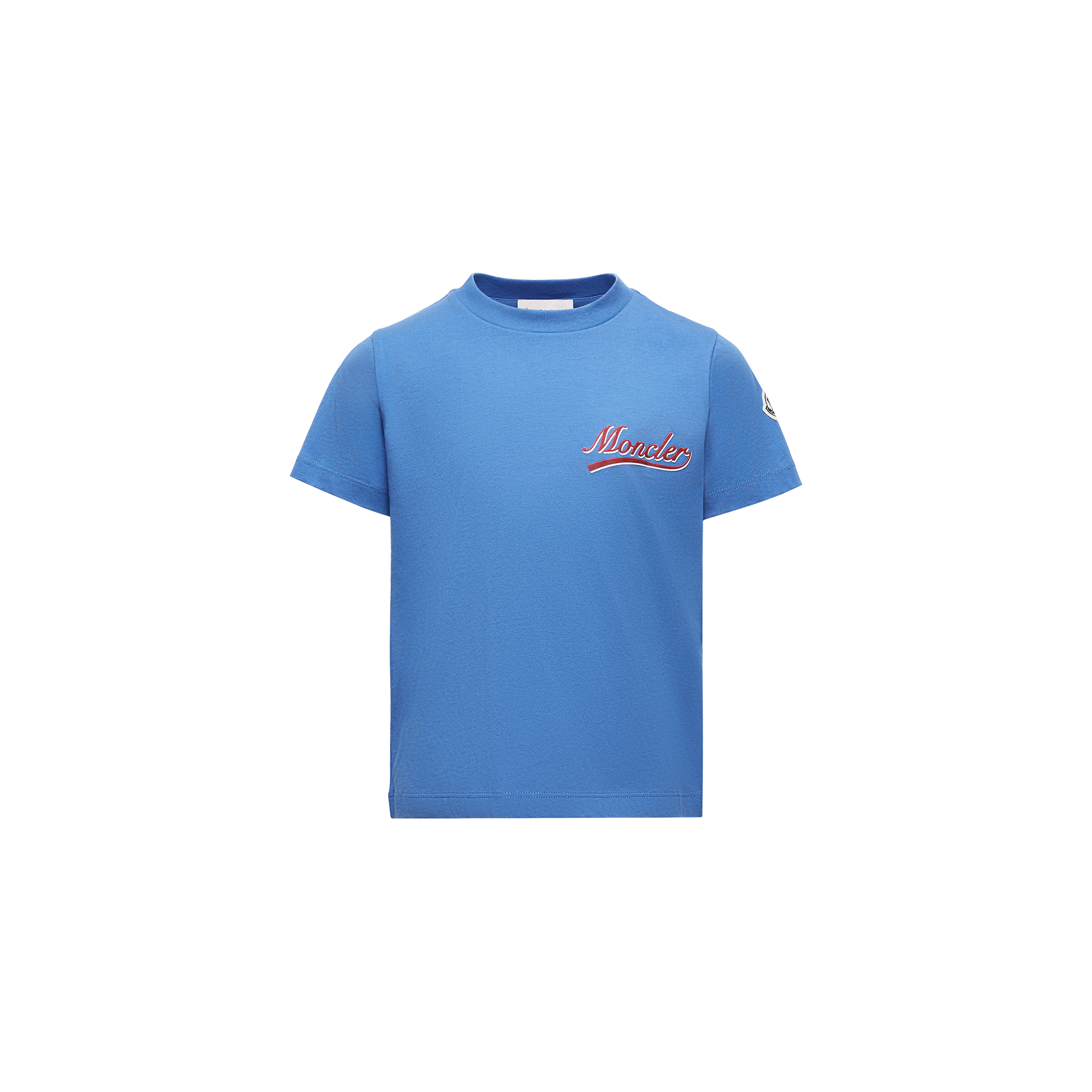 Moncler T-shirt En Coton À Motif Logo In Blue