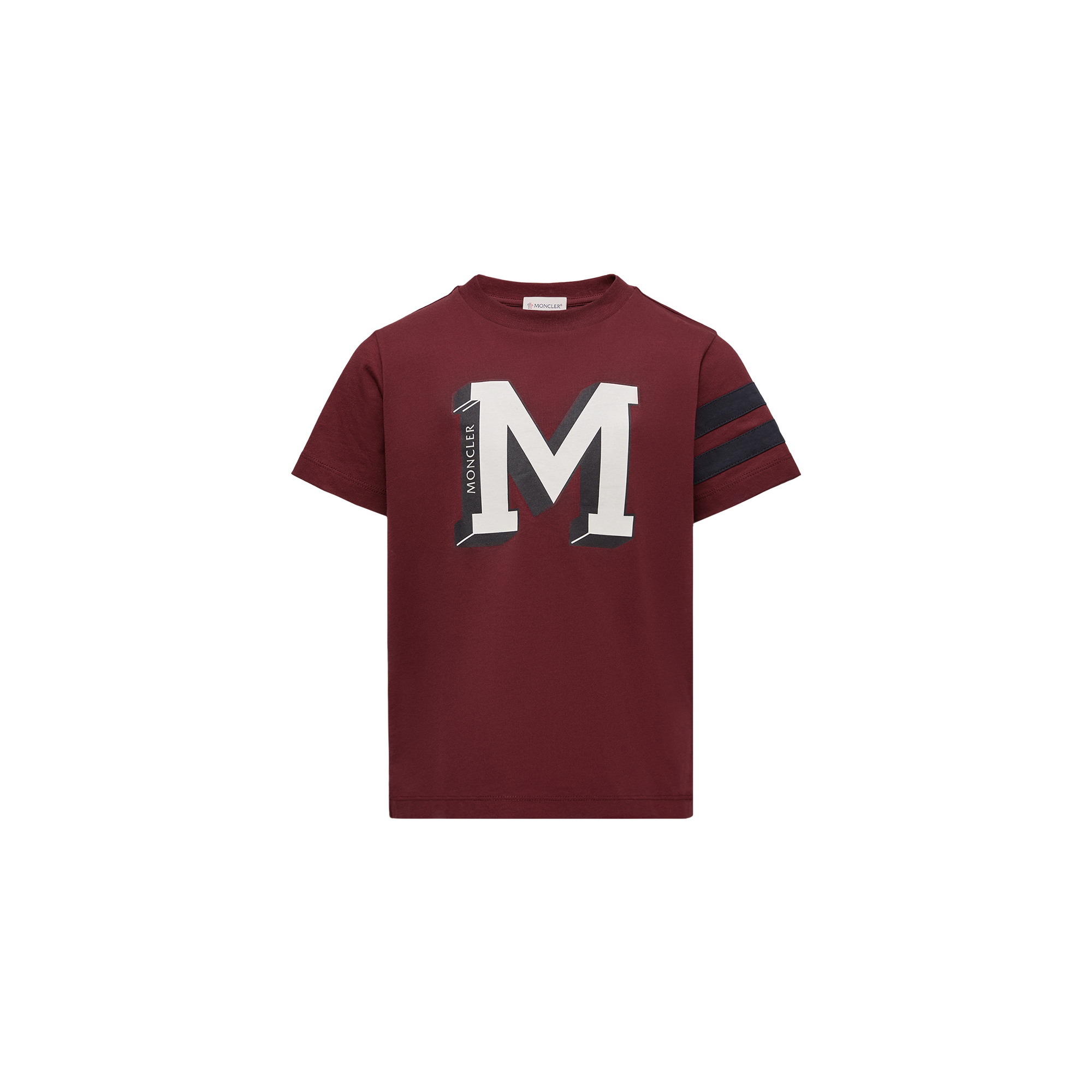 Moncler T-shirt En Coton À Monogramme Universitaire In Red