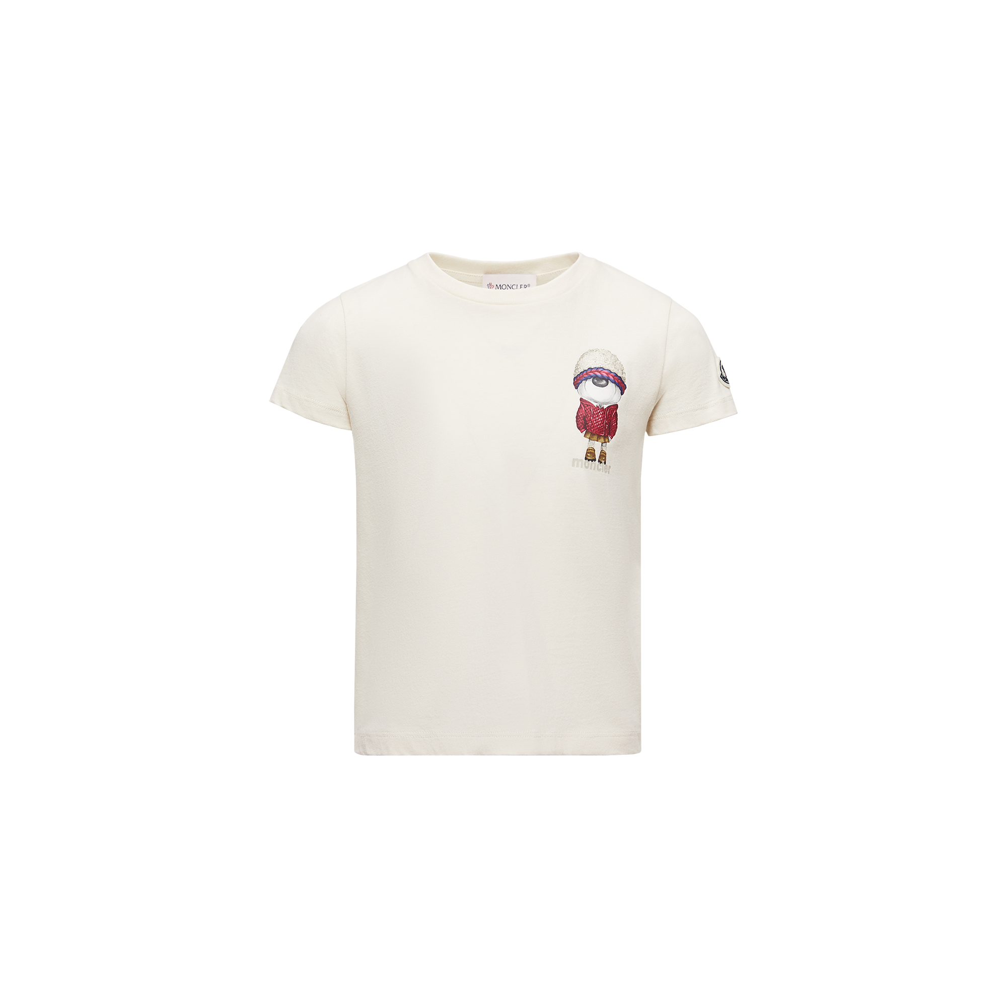Moncler T-shirt En Coton À Motif Ours En Peluche In White