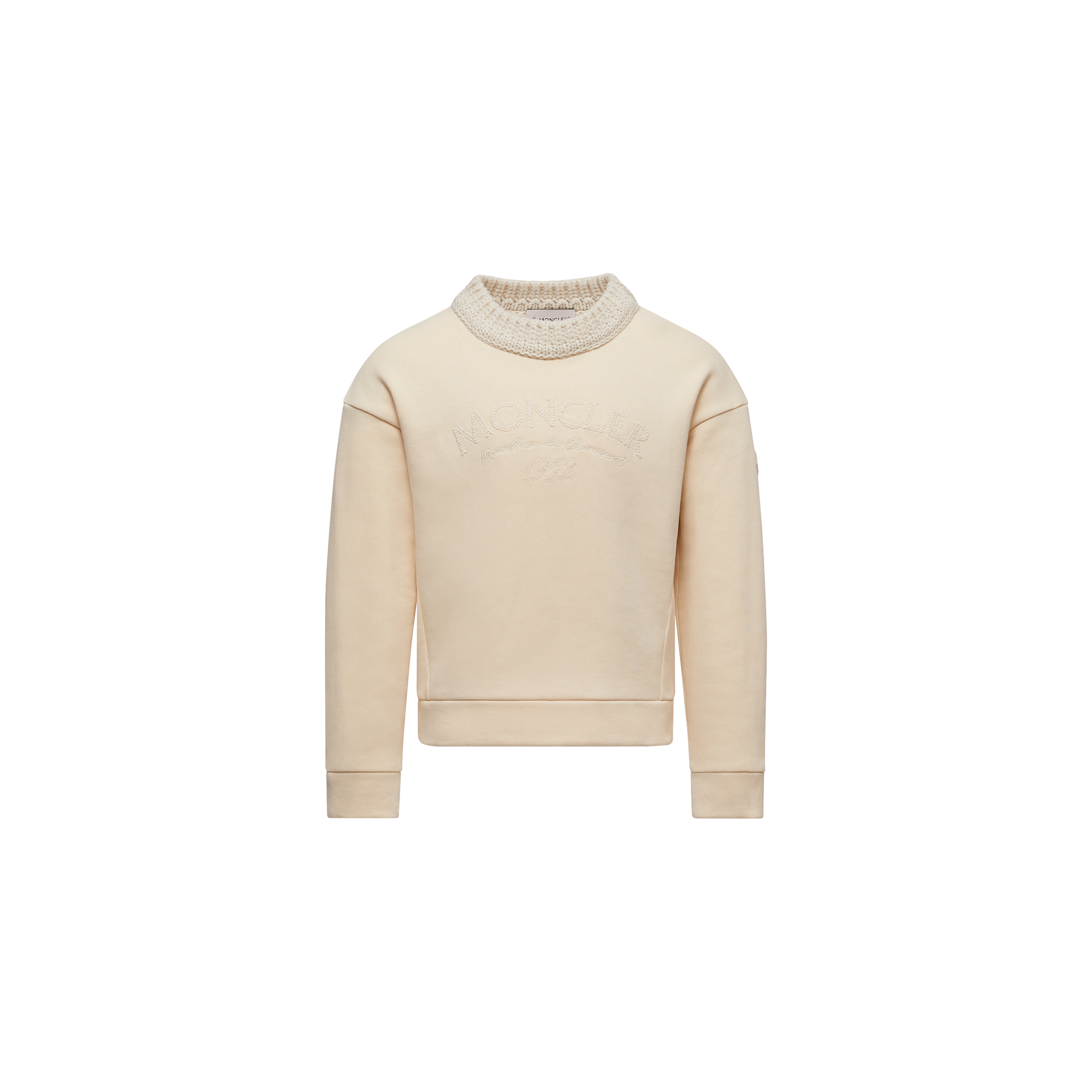 MONCLER ENFANT Embroidered Logo Cotton Sweatshirt, Girl, White, Size: 8Y