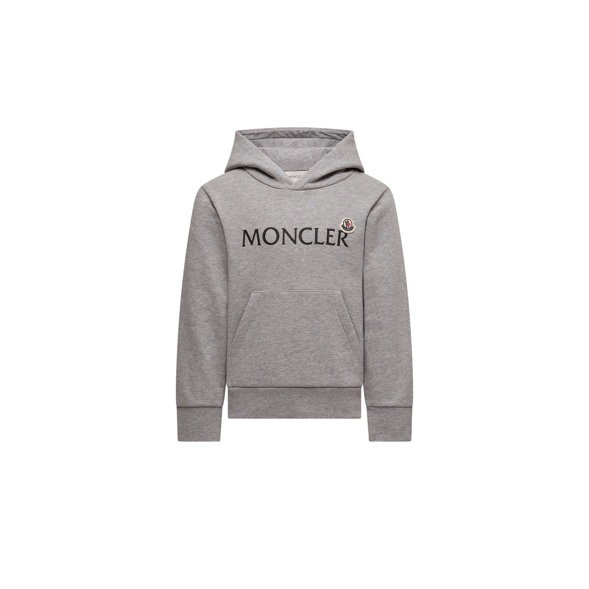 Moncler Logo Cotton Hoodie Grey