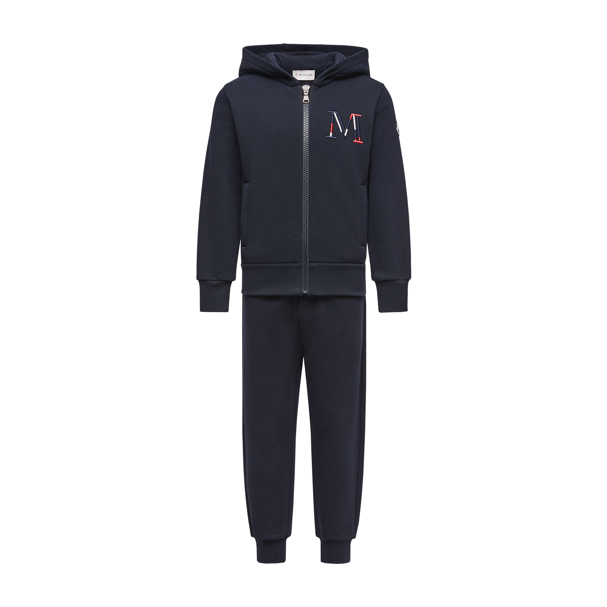 Moncler Ensemble De Survêtement En Coton À Logo Brodé In Blue